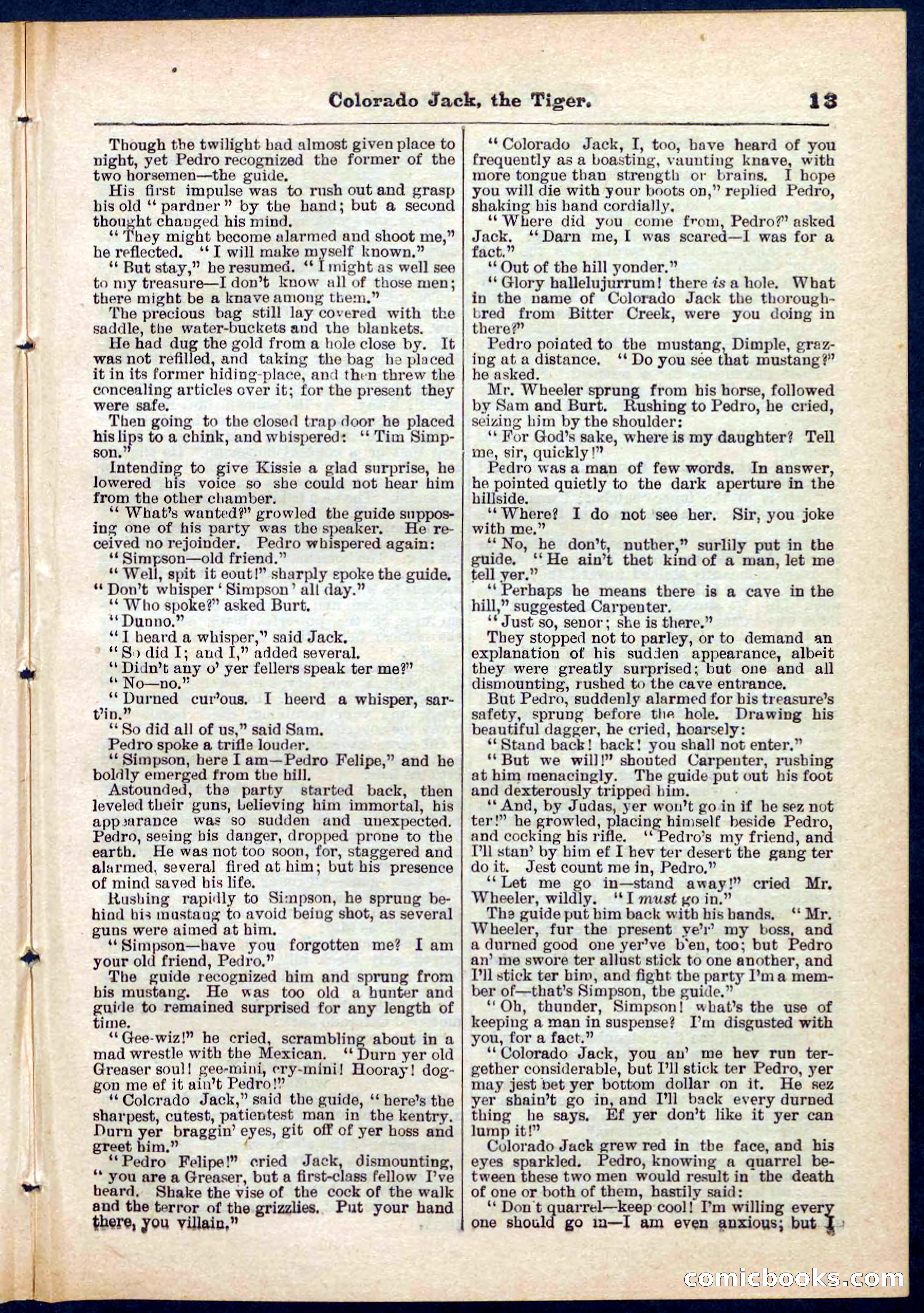 Beadle's Pocket Library No. 279: Colorado Jack the Tiger — page 13 of 32