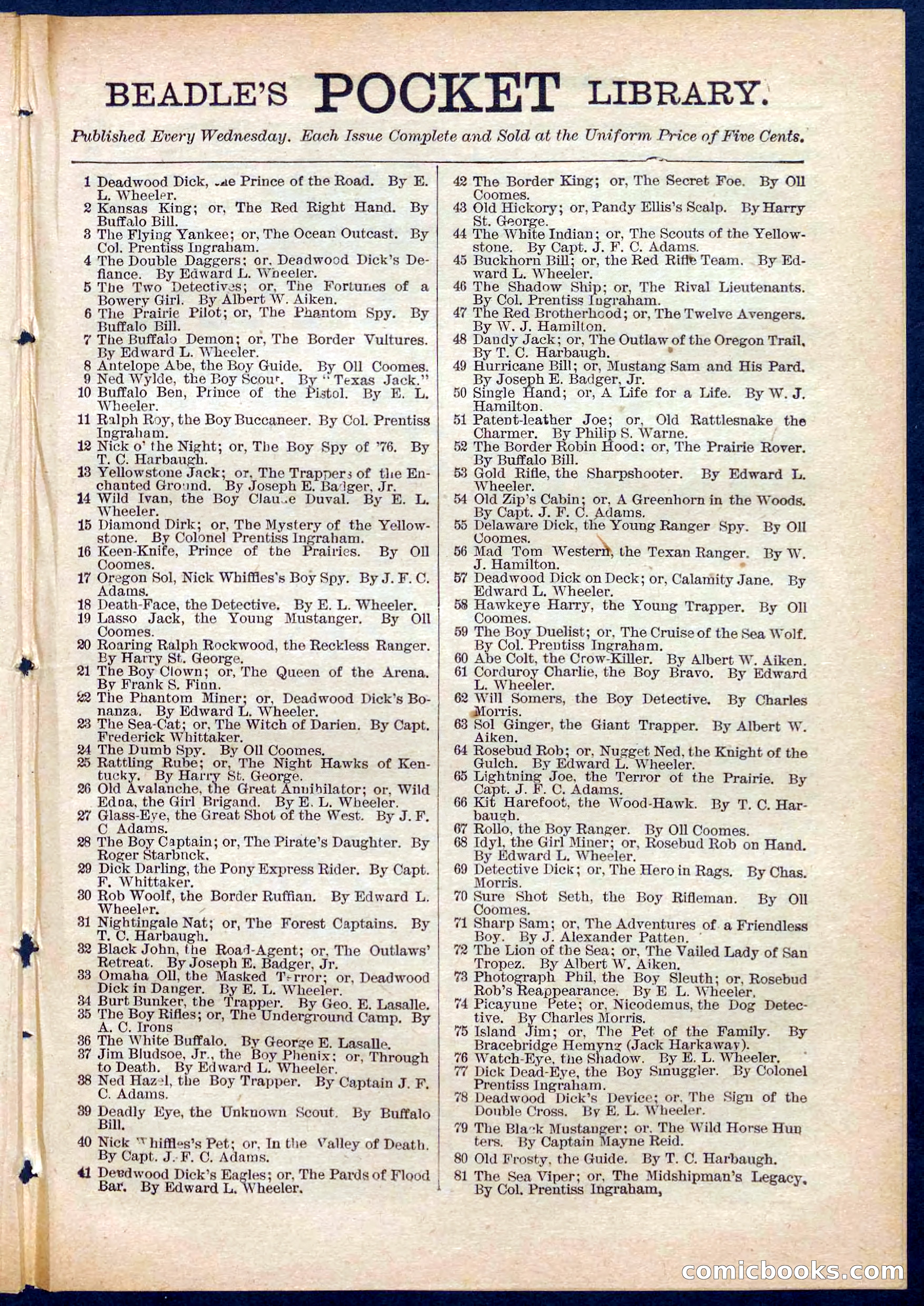 Beadle's Pocket Library No. 280 — page 29 of 32
