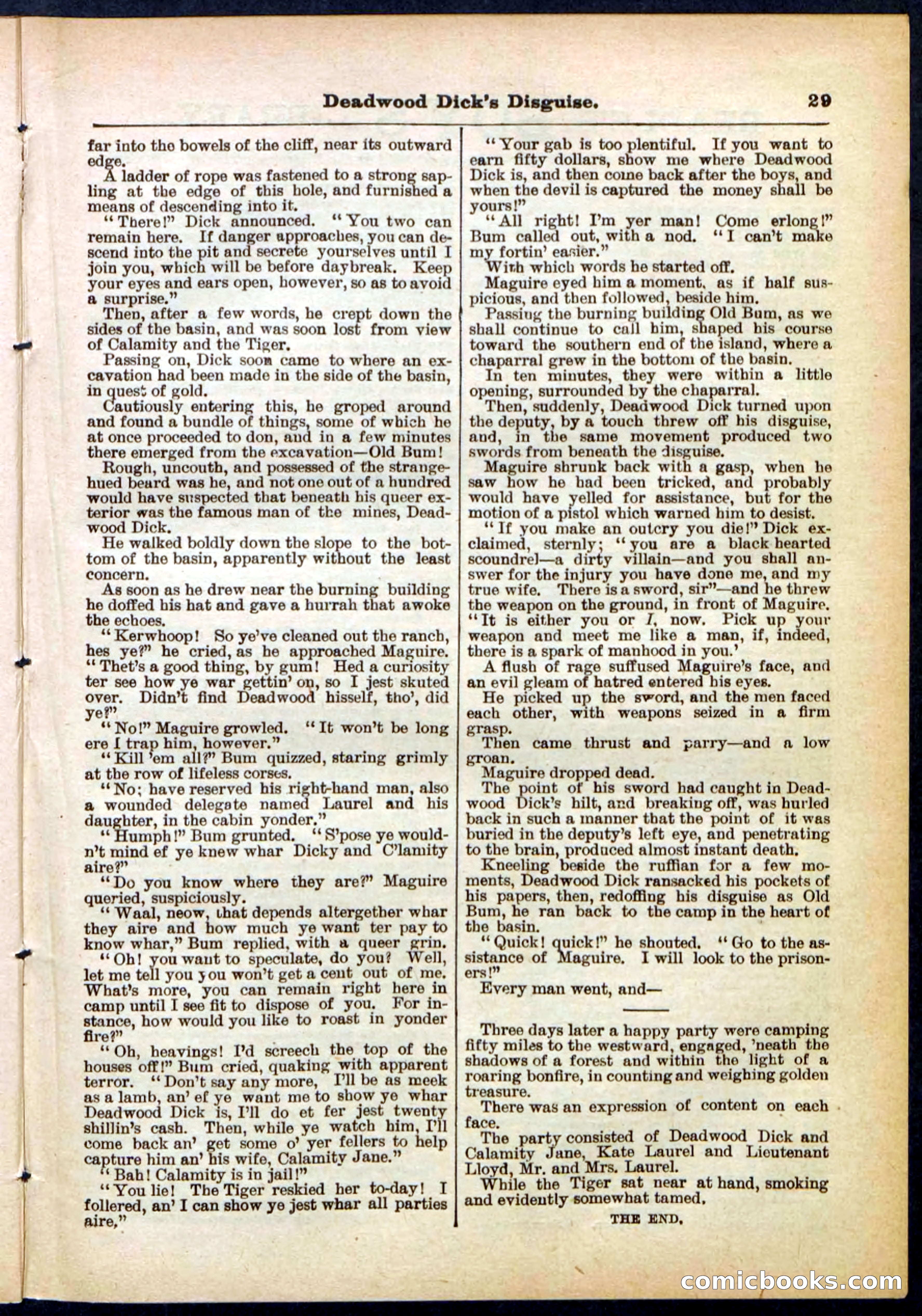 Beadle's Pocket Library No. 288 — page 29 of 32