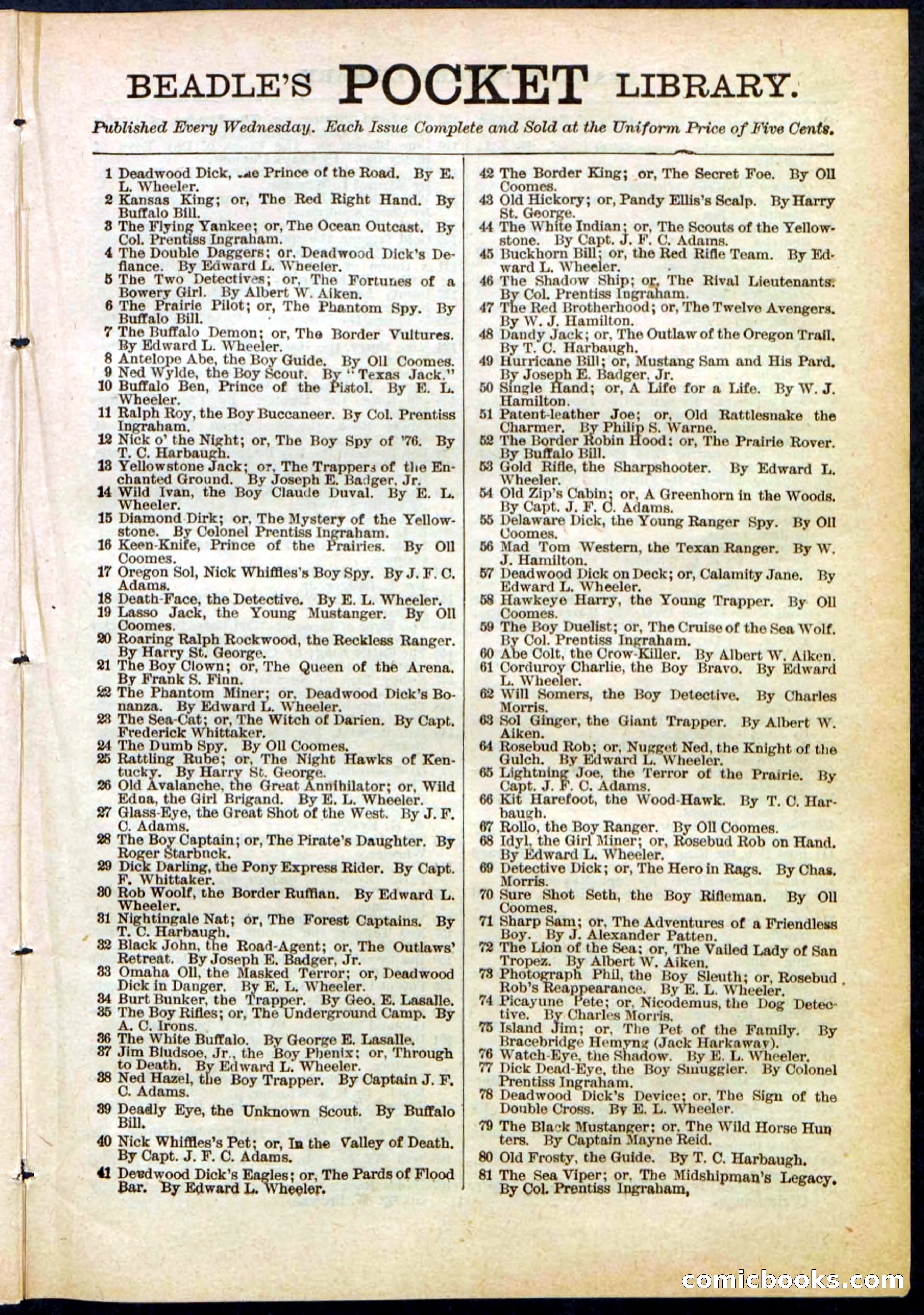 Beadle's Pocket Library No. 289 — page 29 of 32