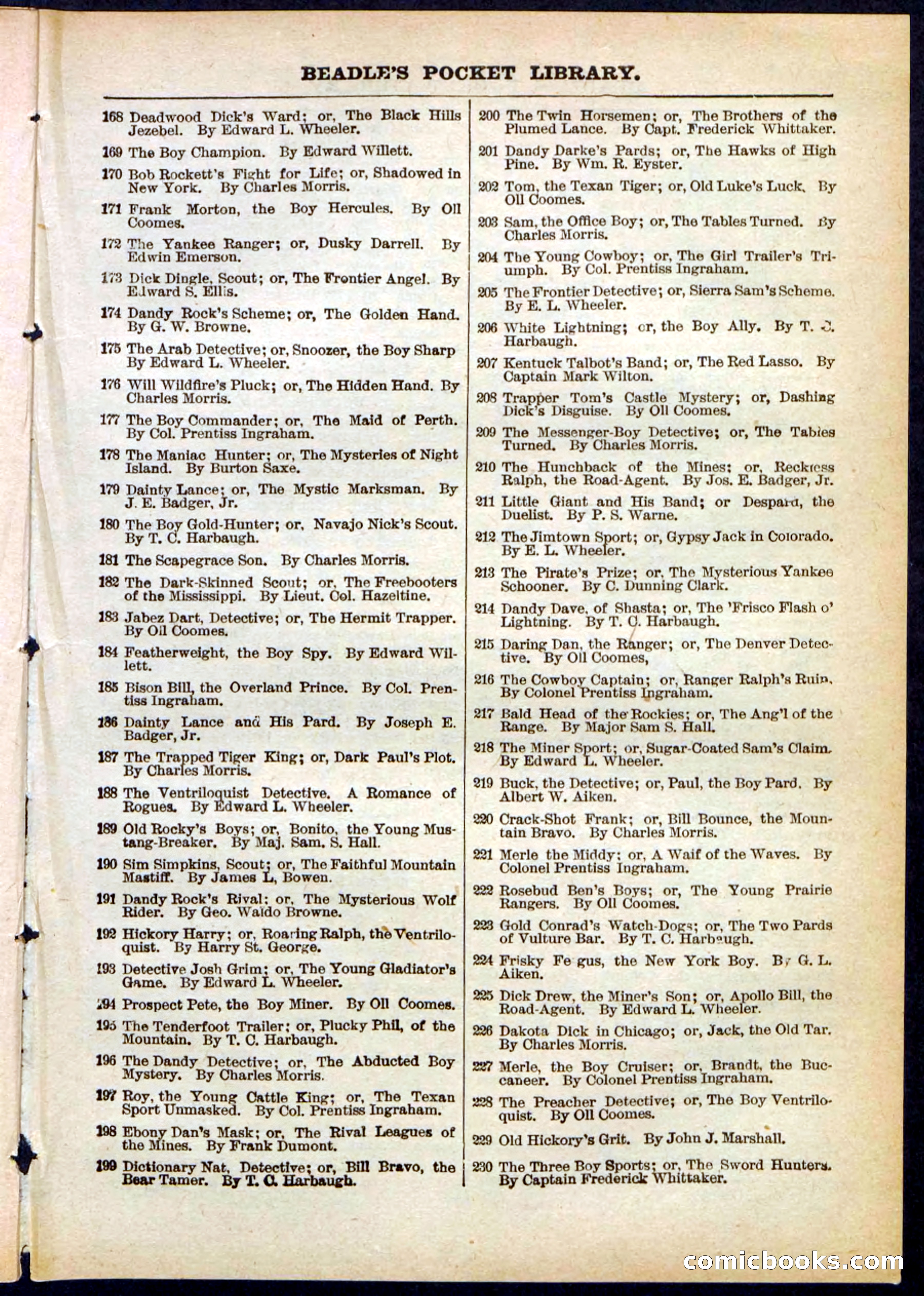 Beadle's Pocket Library No. 291 — page 31 of 32