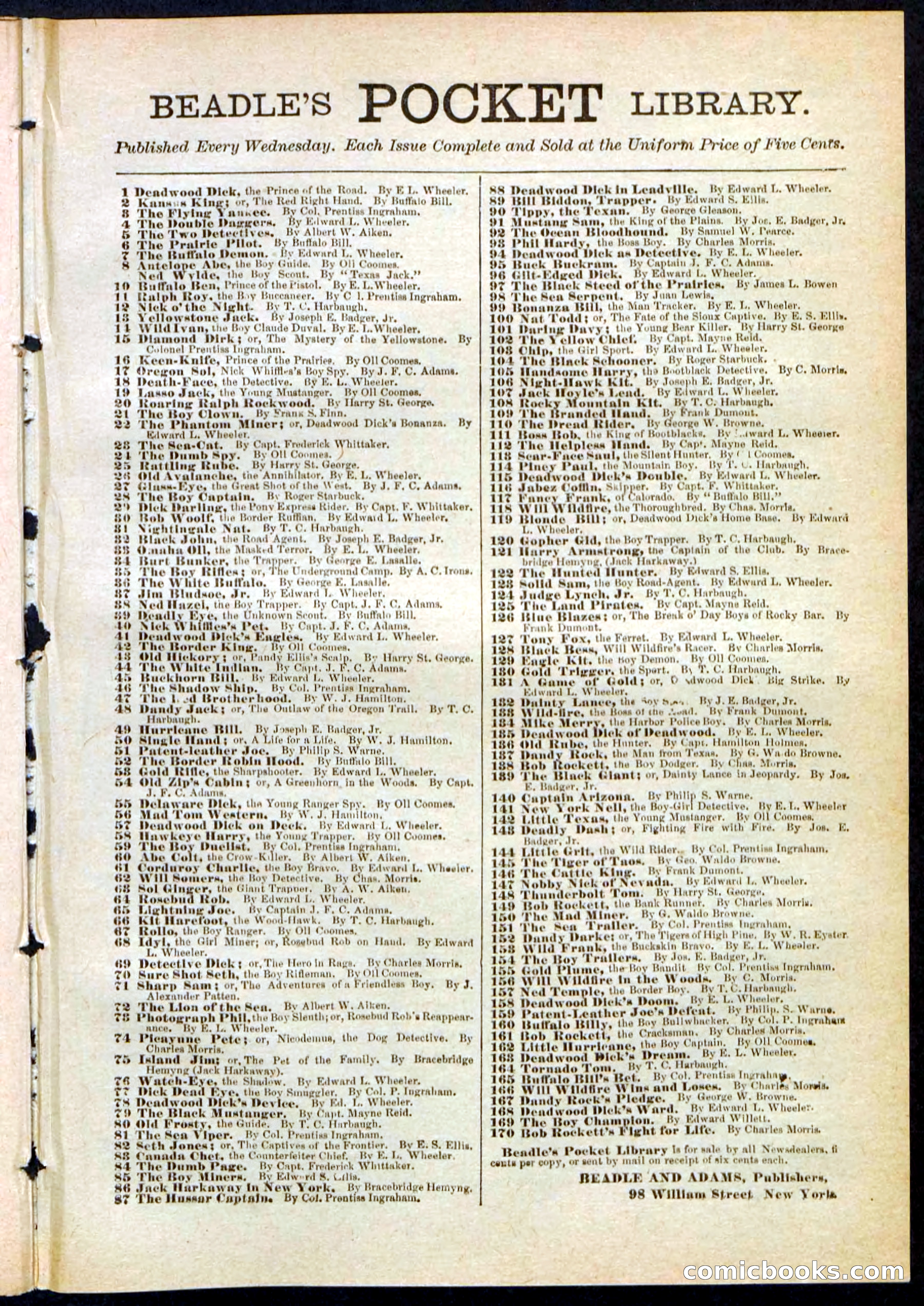 Beadle's Pocket Library No. 296 — page 47 of 48