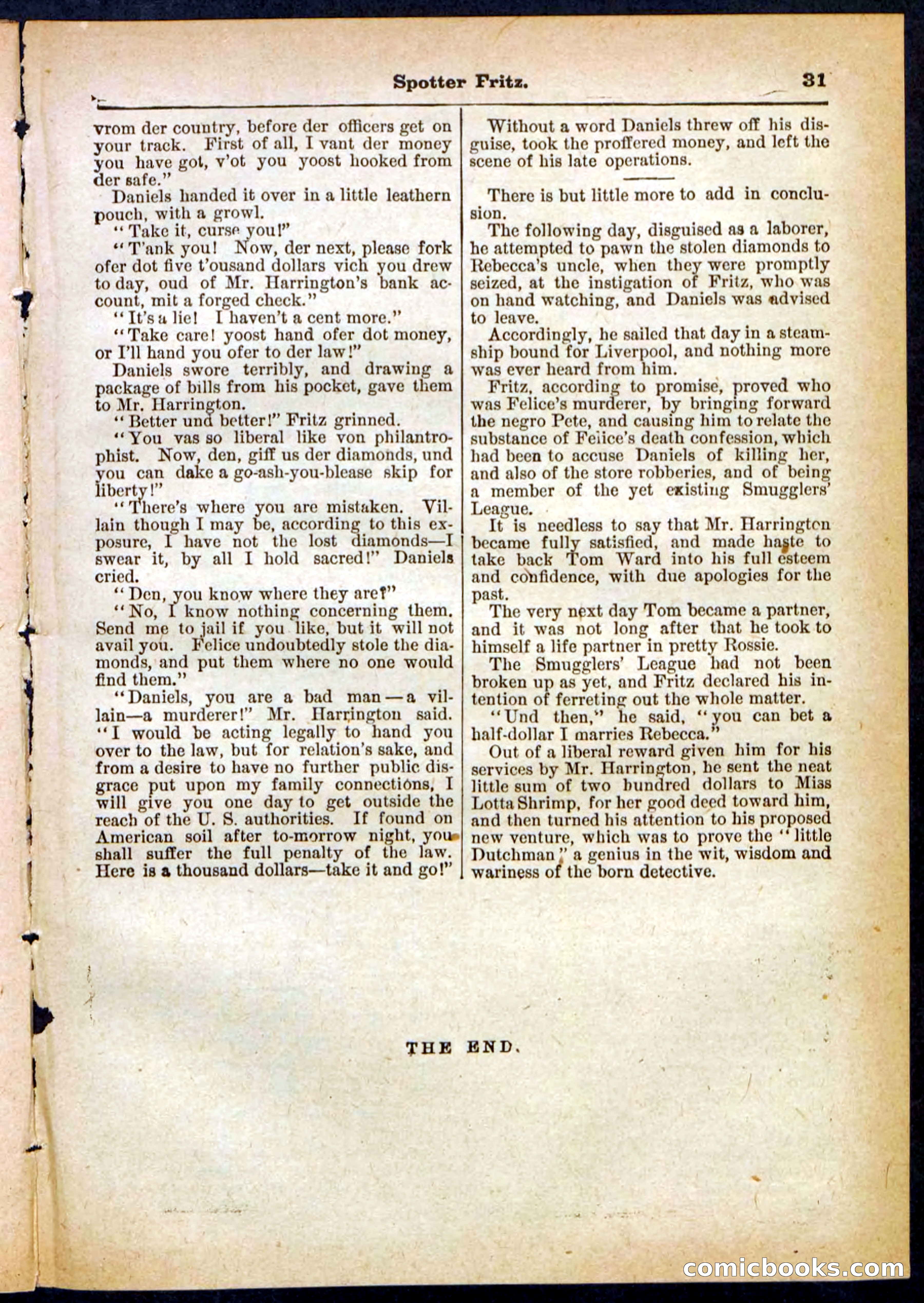 Beadle's Pocket Library No. 306 — page 31 of 32