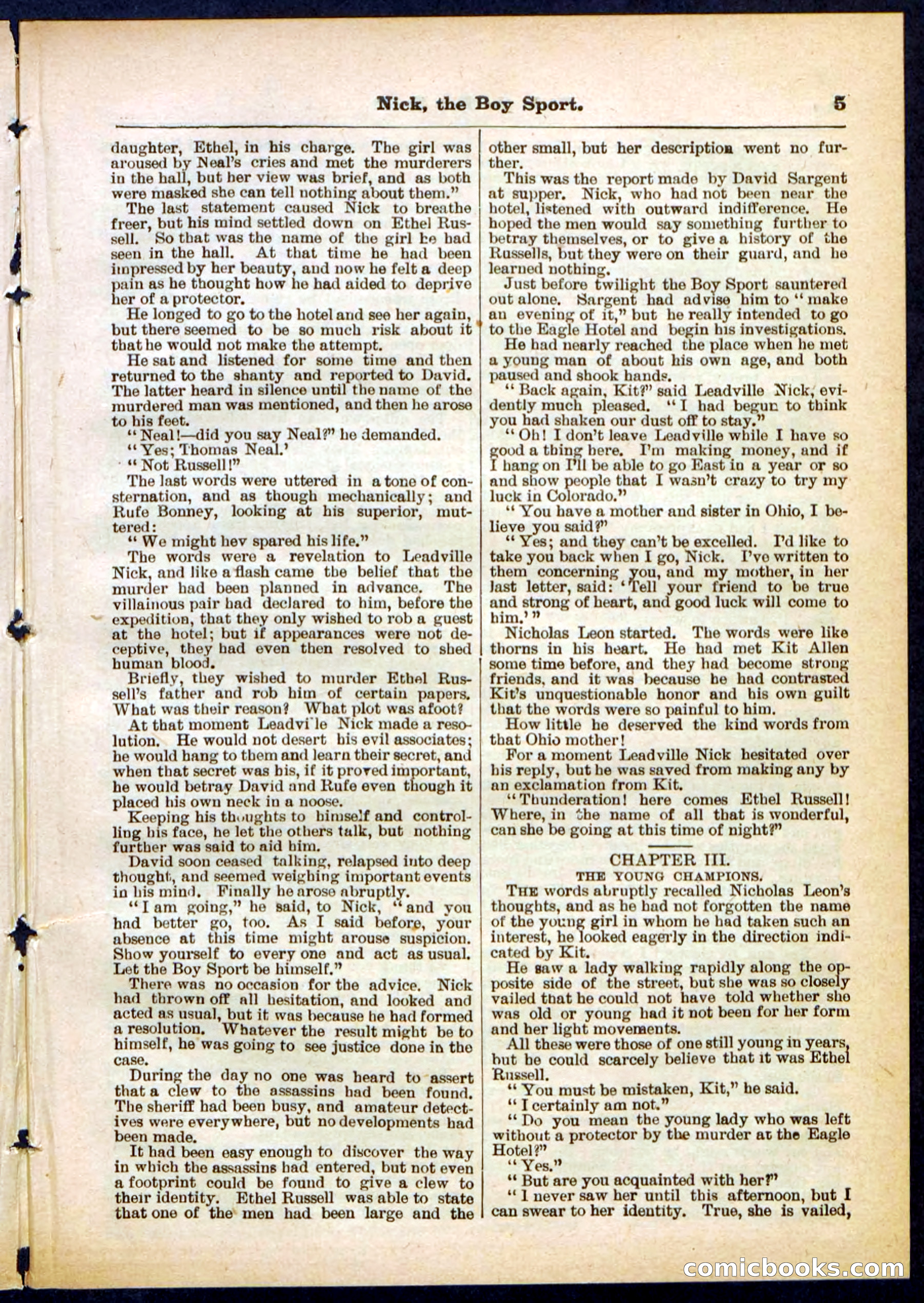 Beadle's Pocket Library, No. 307 — page 5 of 32