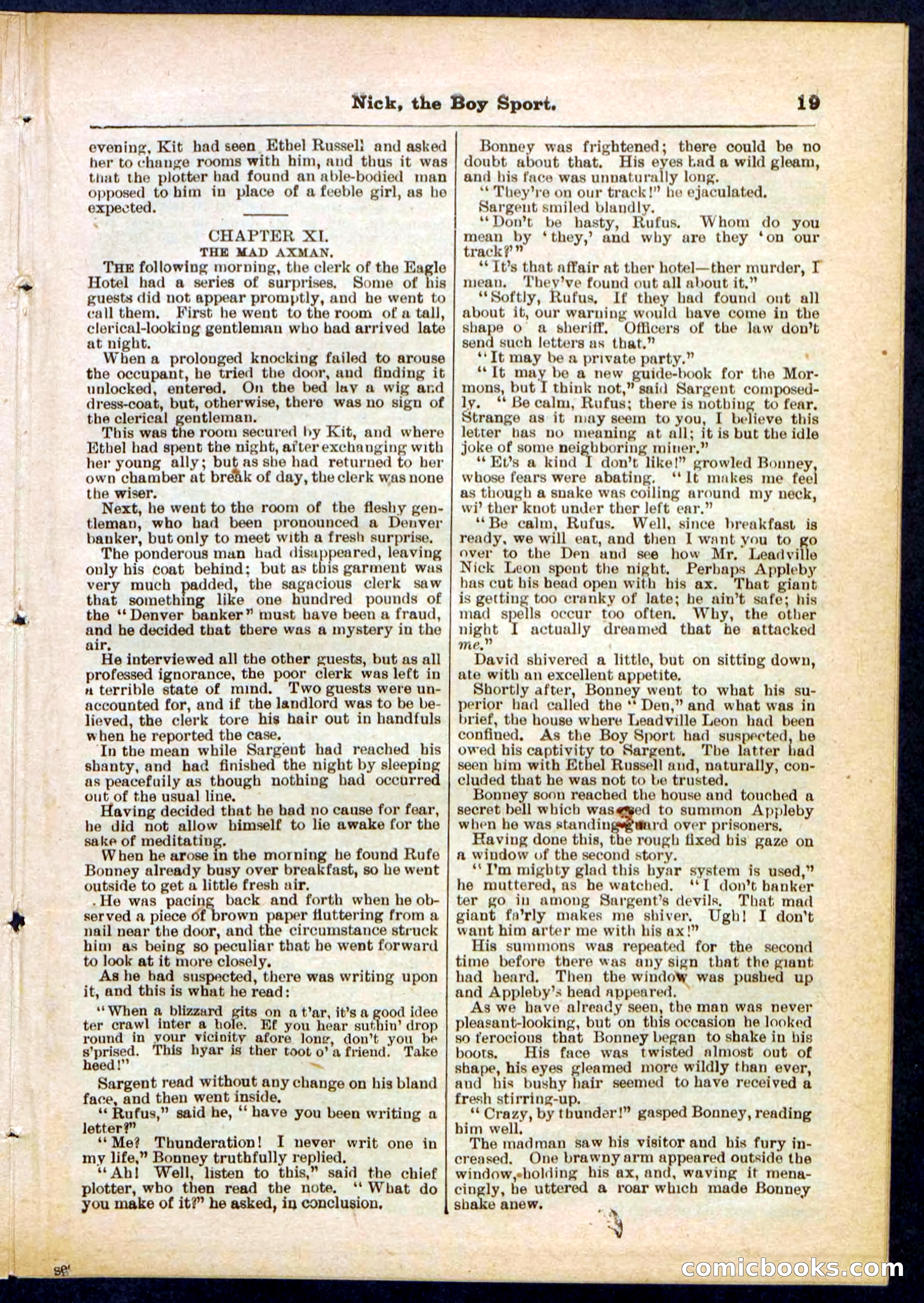Beadle's Pocket Library, No. 307 — page 19 of 32