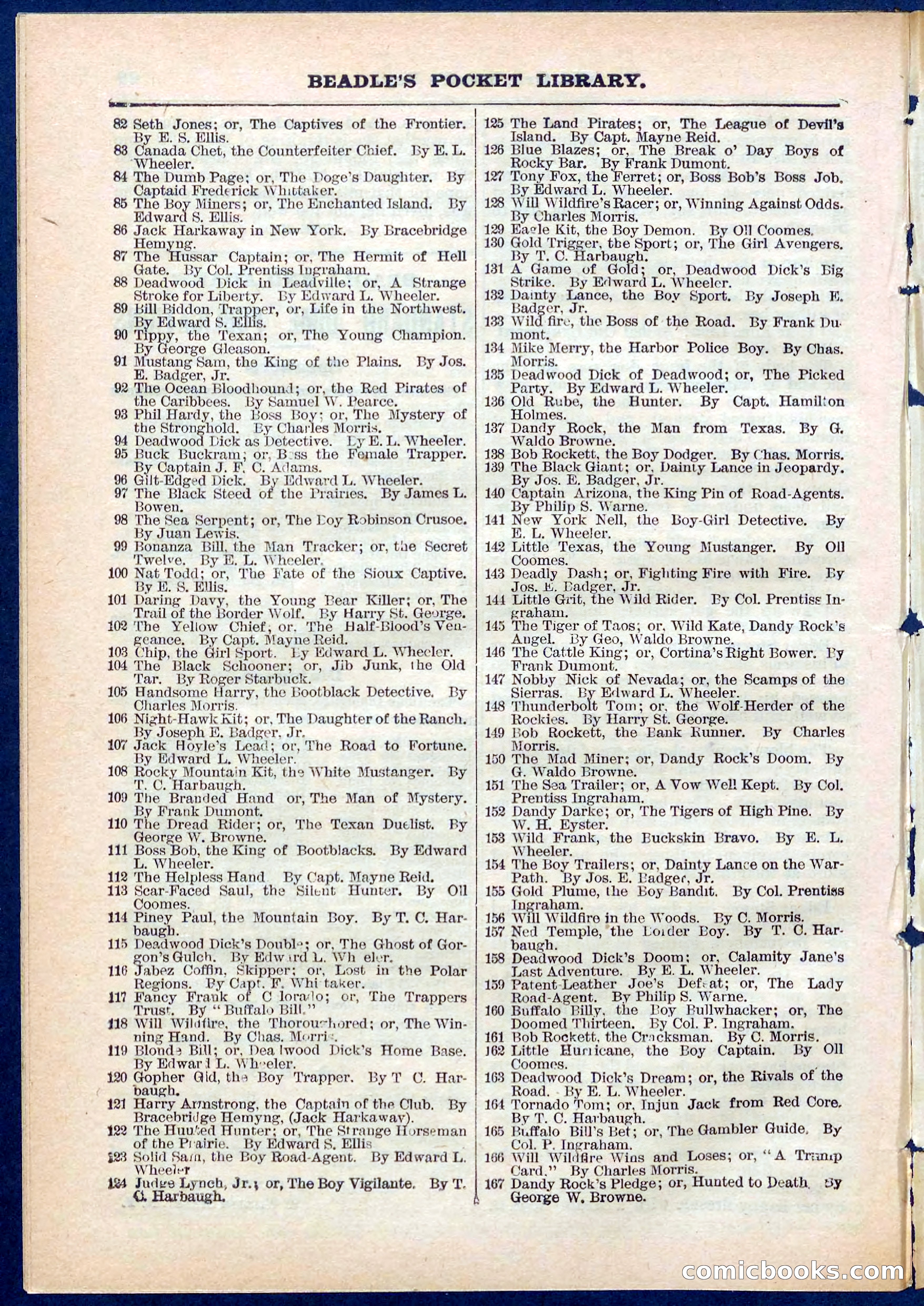 Beadle's Pocket Library No. 309 — page 30 of 32