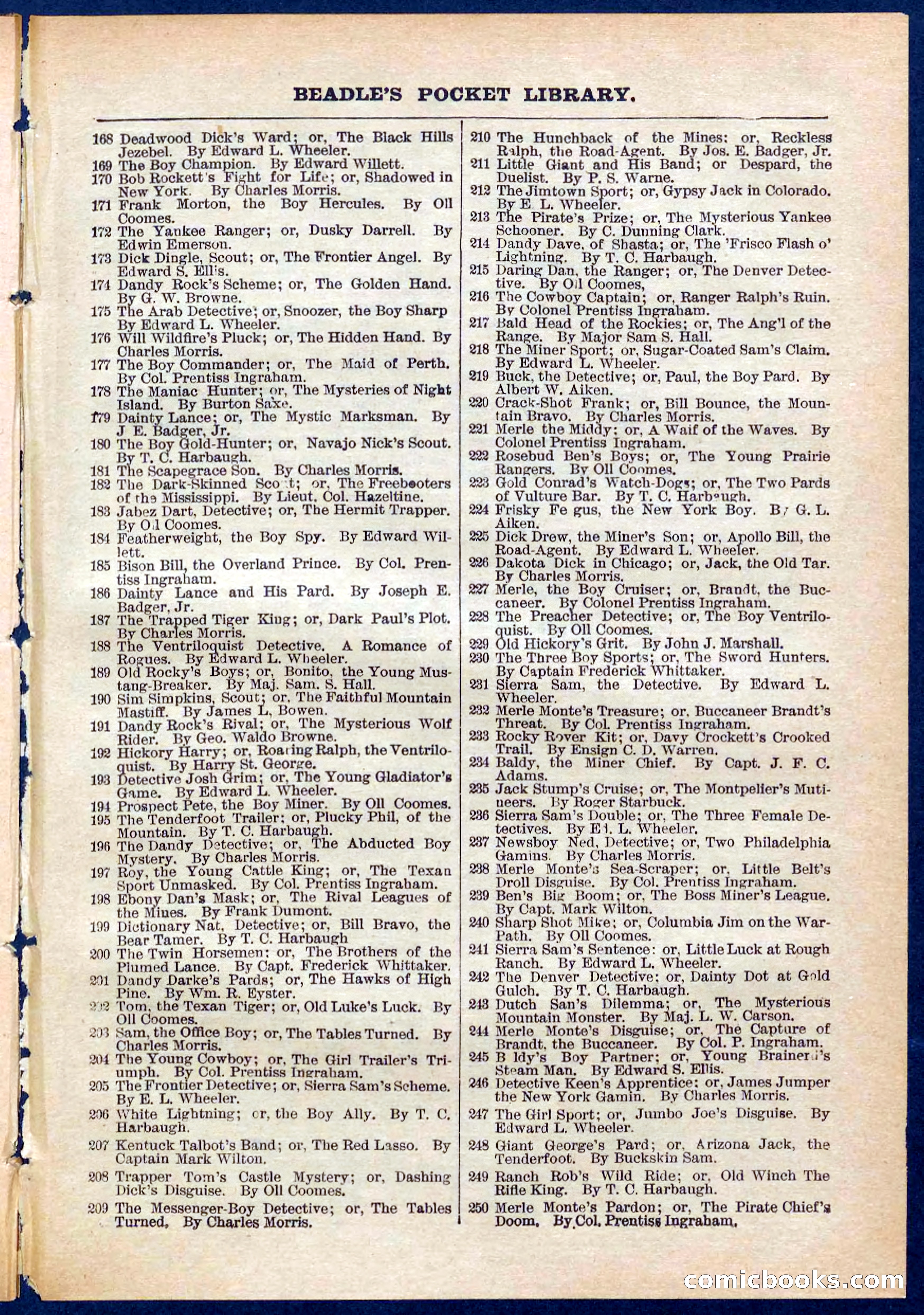 Beadle's Pocket Library No. 310 — page 31 of 32