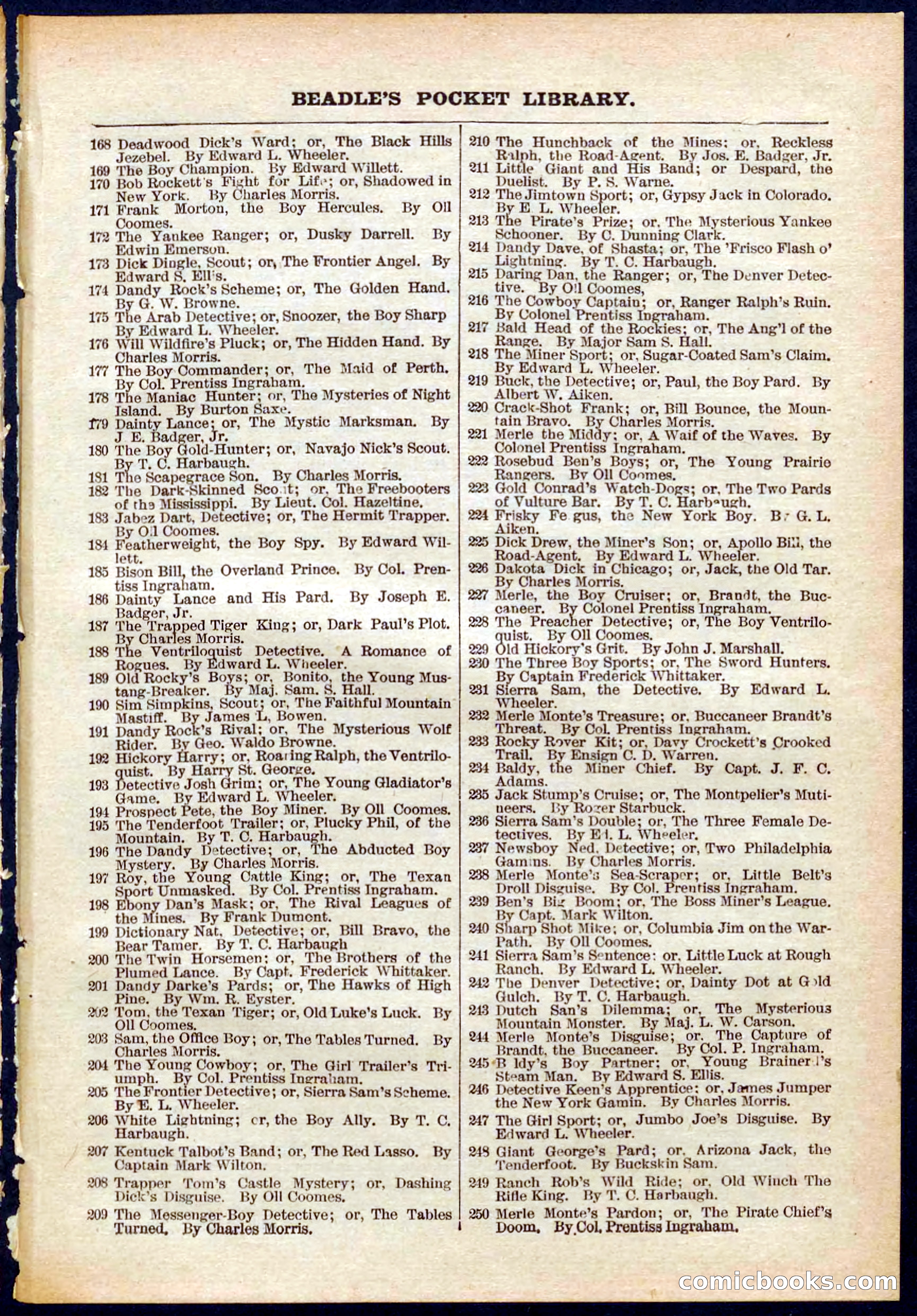 Beadle's Pocket Library No. 311 — page 31 of 32