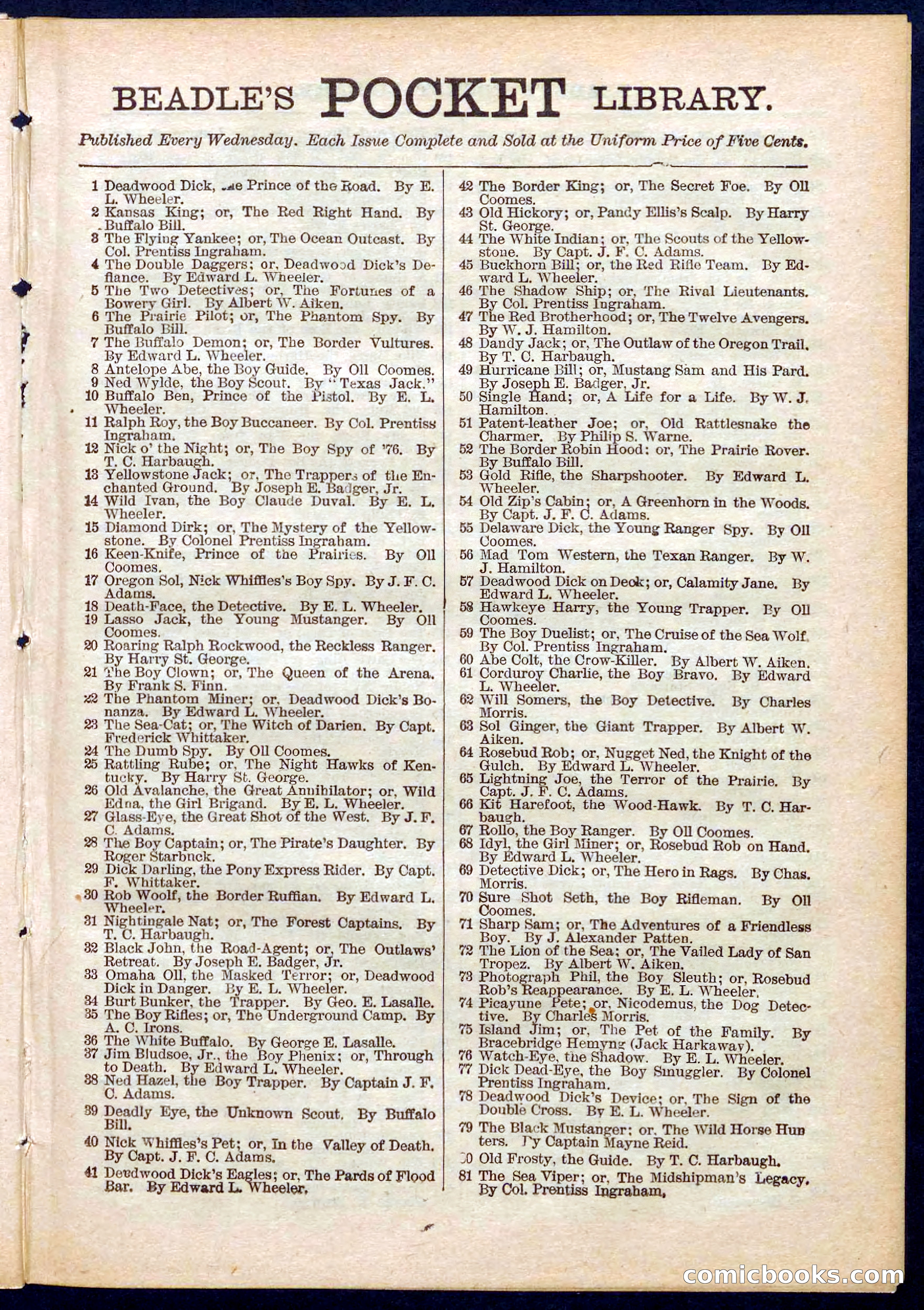 Beadle's Pocket Library No. 314 — page 29 of 32