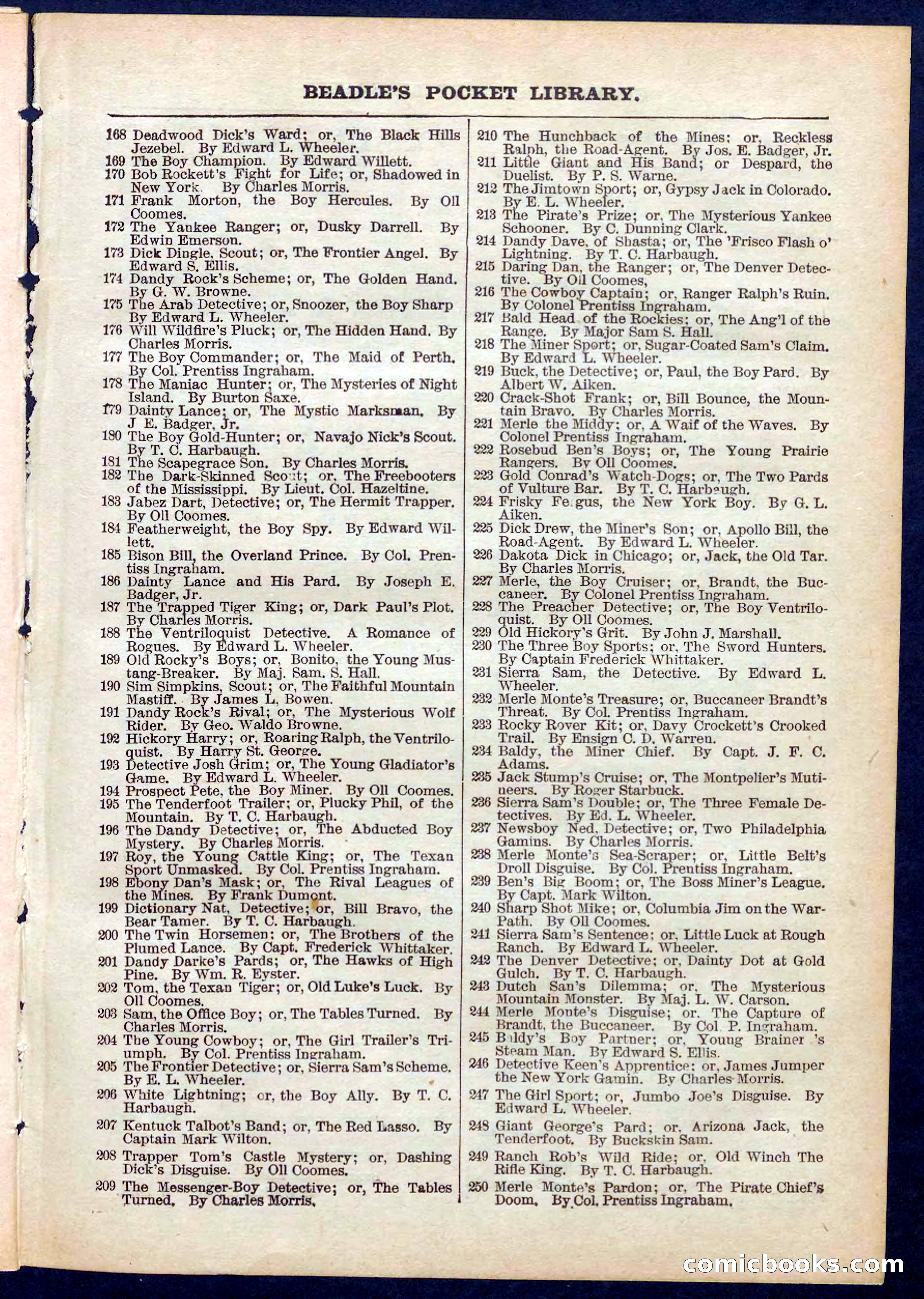 Beadle's Pocket Library No. 314 — page 31 of 32