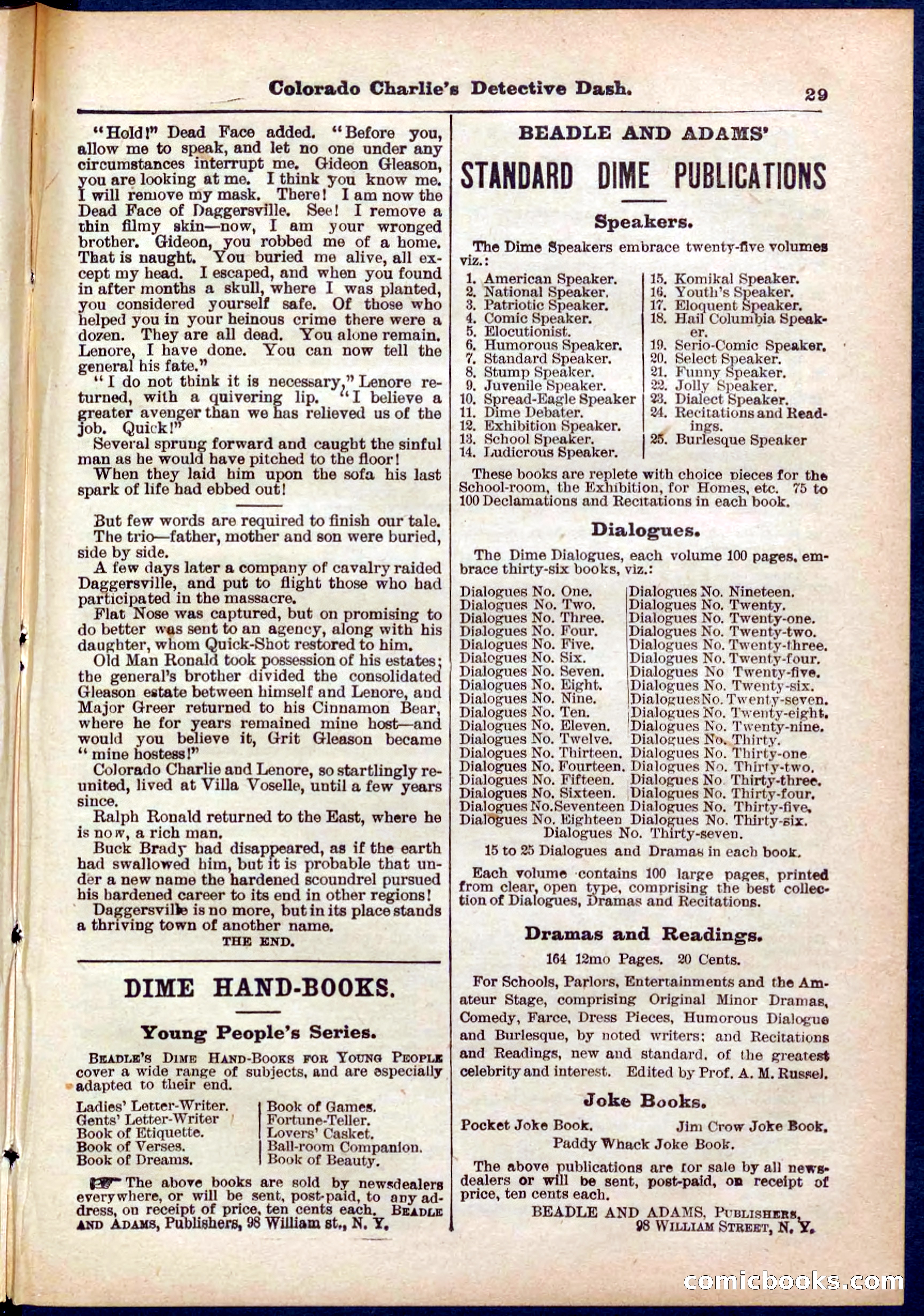 Beadle's Pocket Library No. 318 — page 29 of 32