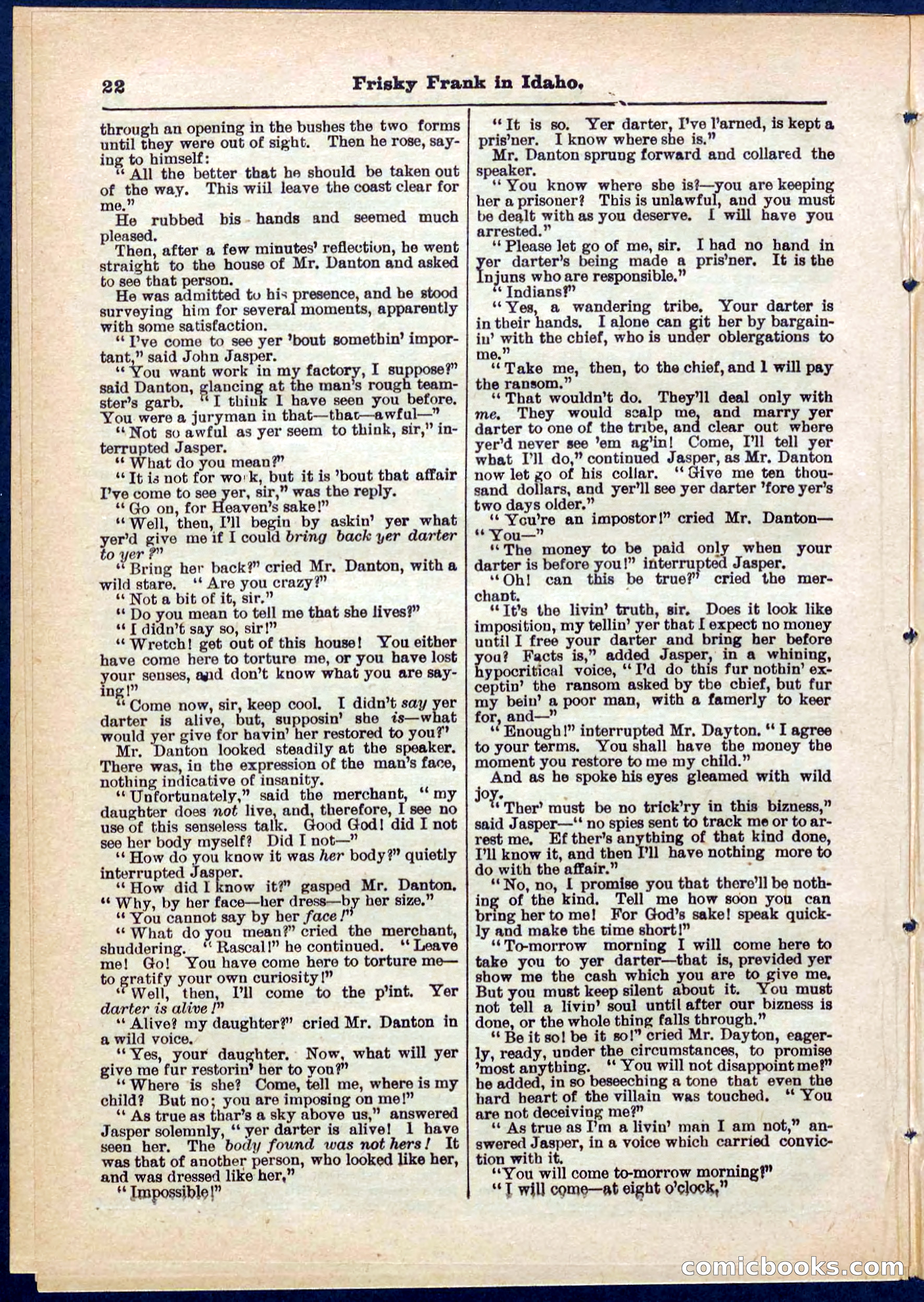 Beadle's Pocket Library No. 319 — page 22 of 32
