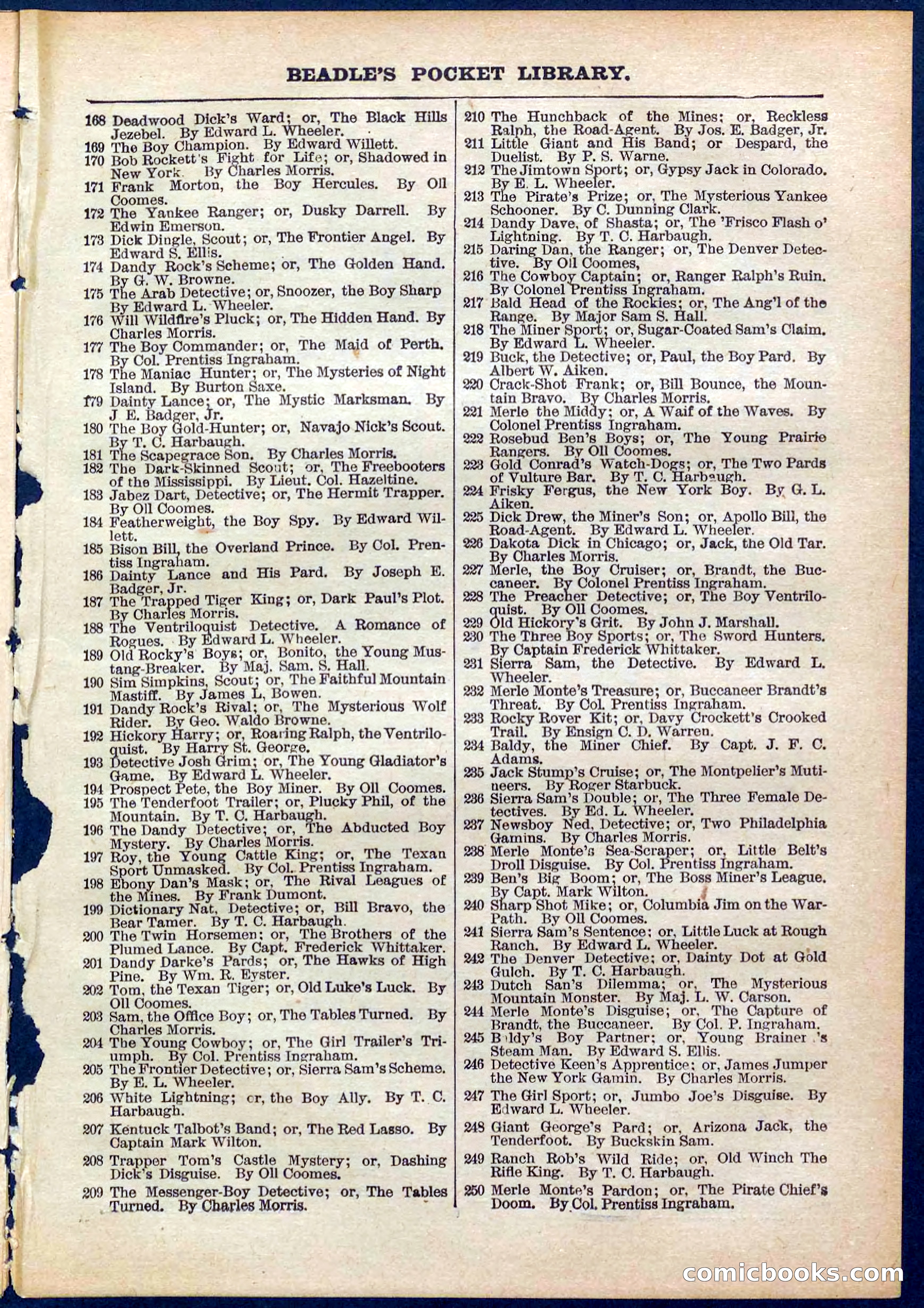 Beadle's Pocket Library No. 319 — page 31 of 32