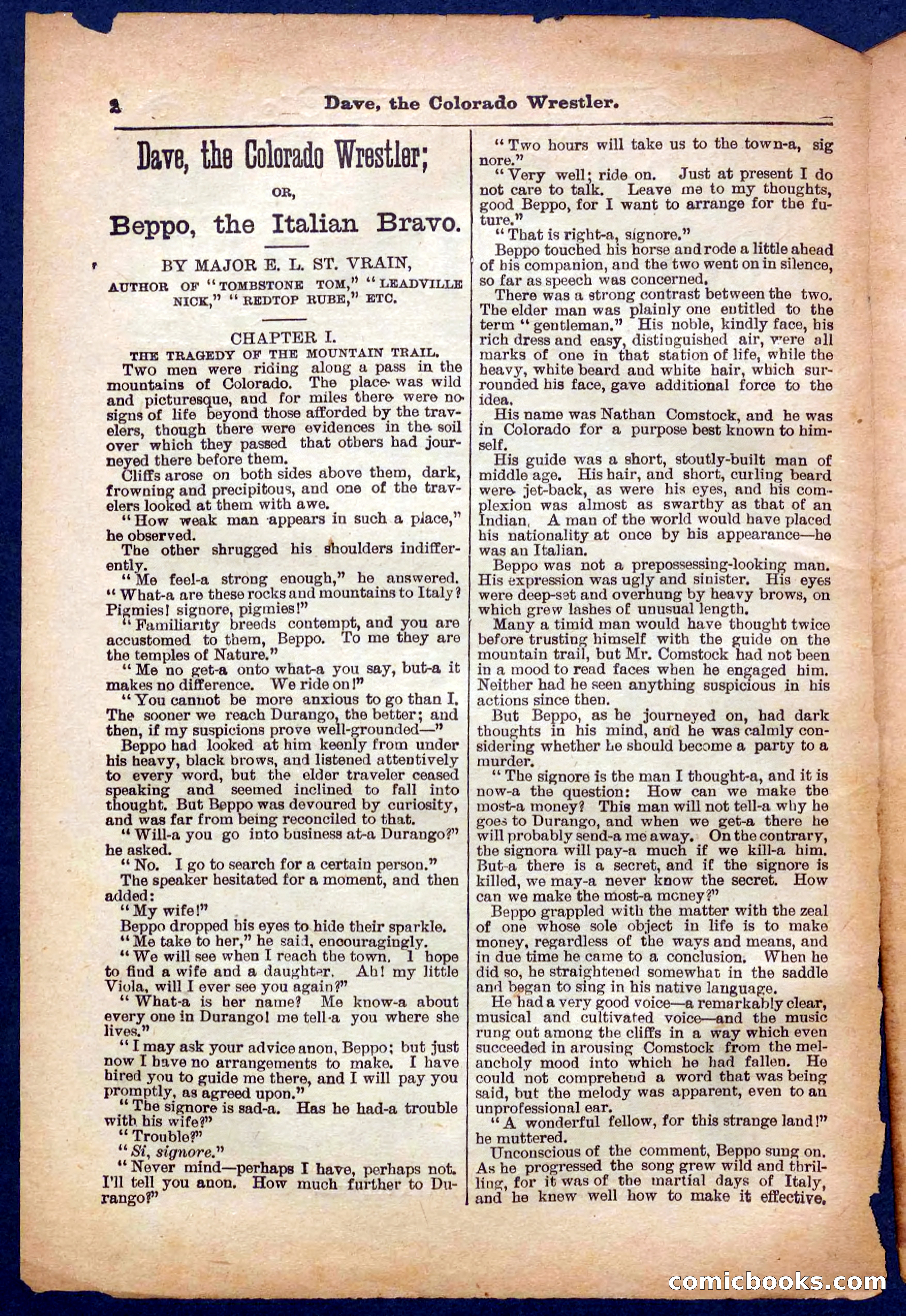 Beadle's Pocket Library No. 329: Dave the Colorado Wrestler — page 2 of 32