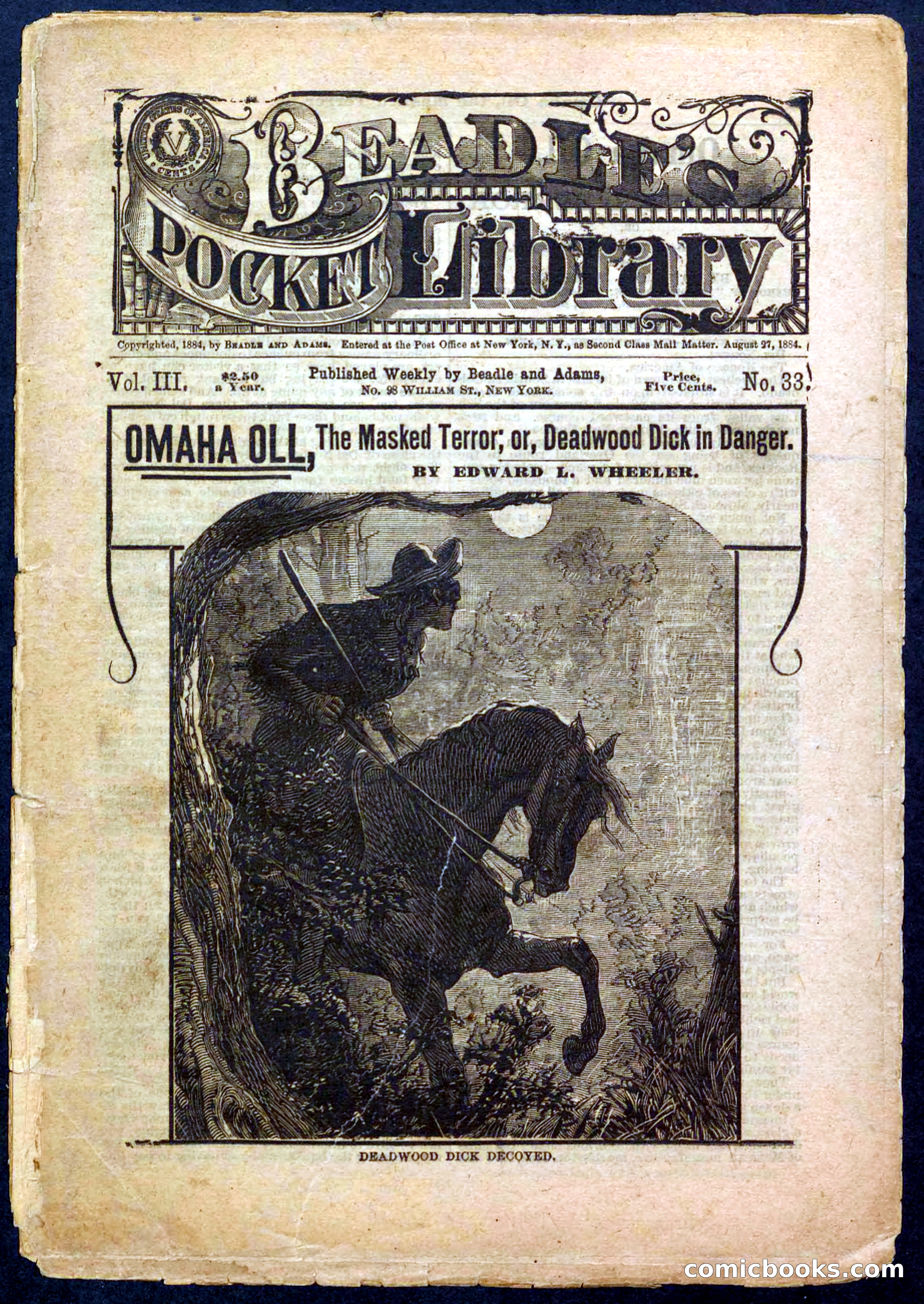 Beadle's Pocket Library No. 33 — page 1 of 32