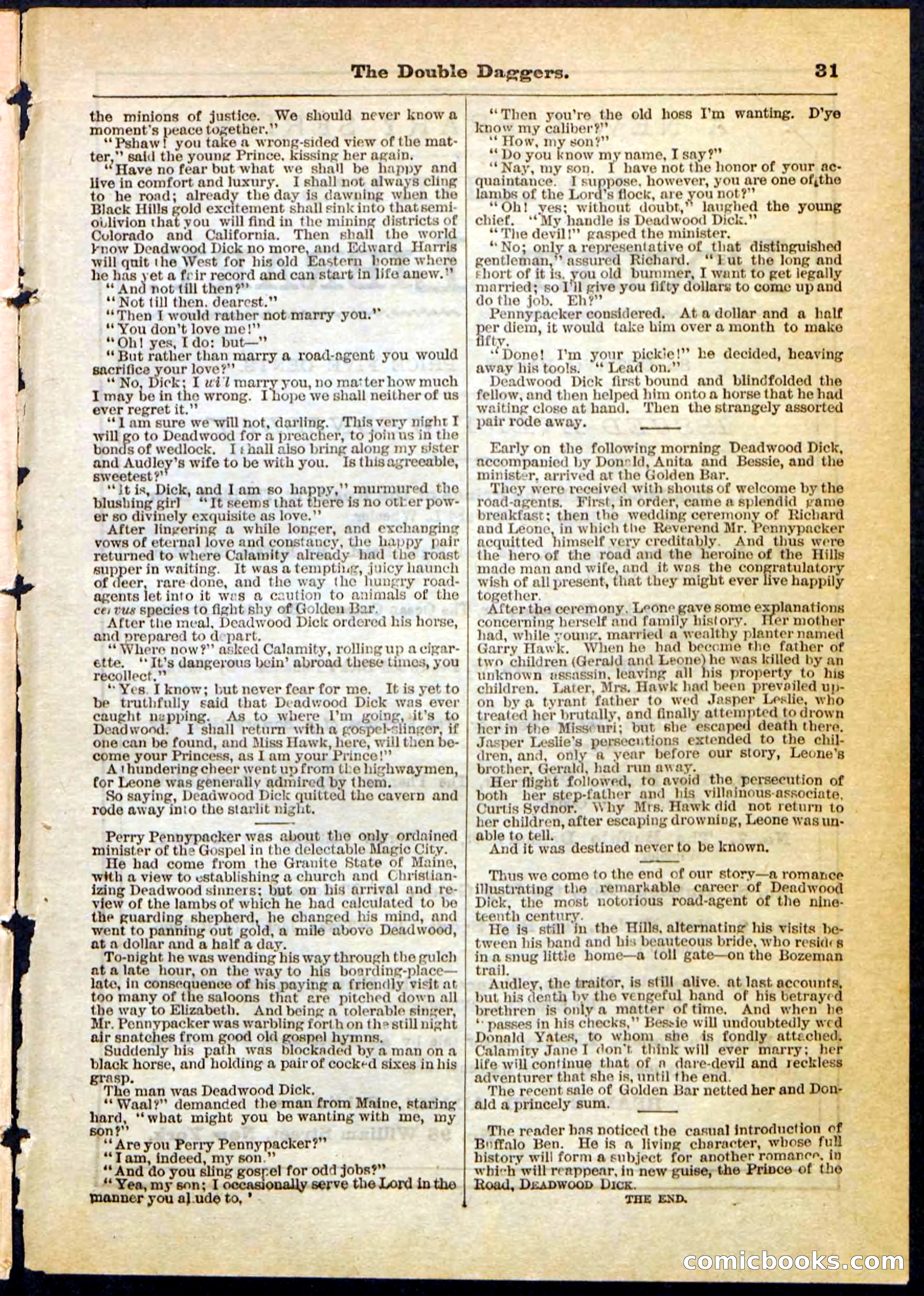 Beadle's Pocket Library No. 4 — page 31 of 32