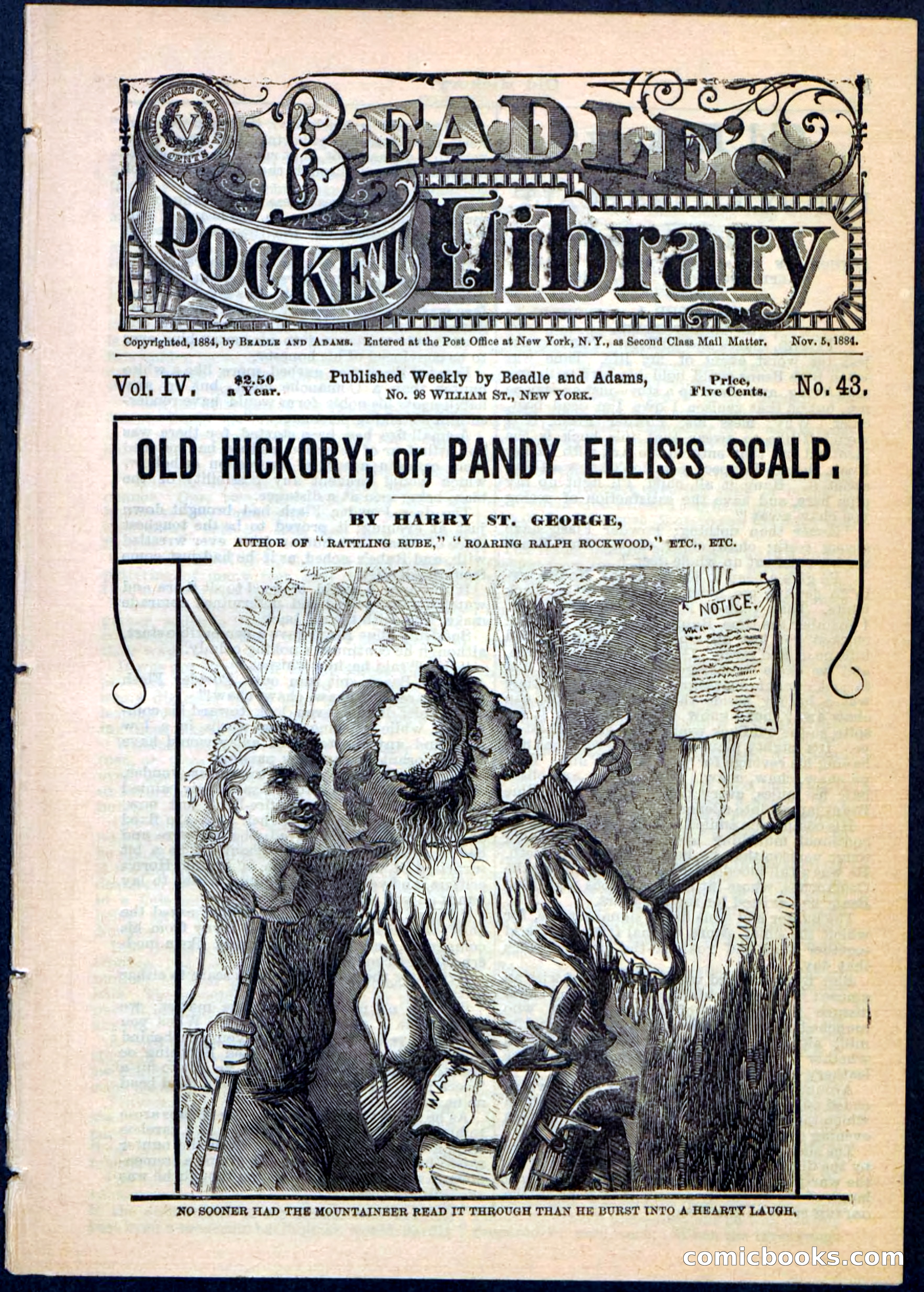 Beadle's Pocket Library, Vol. IV, No. 43 — page 1 of 32