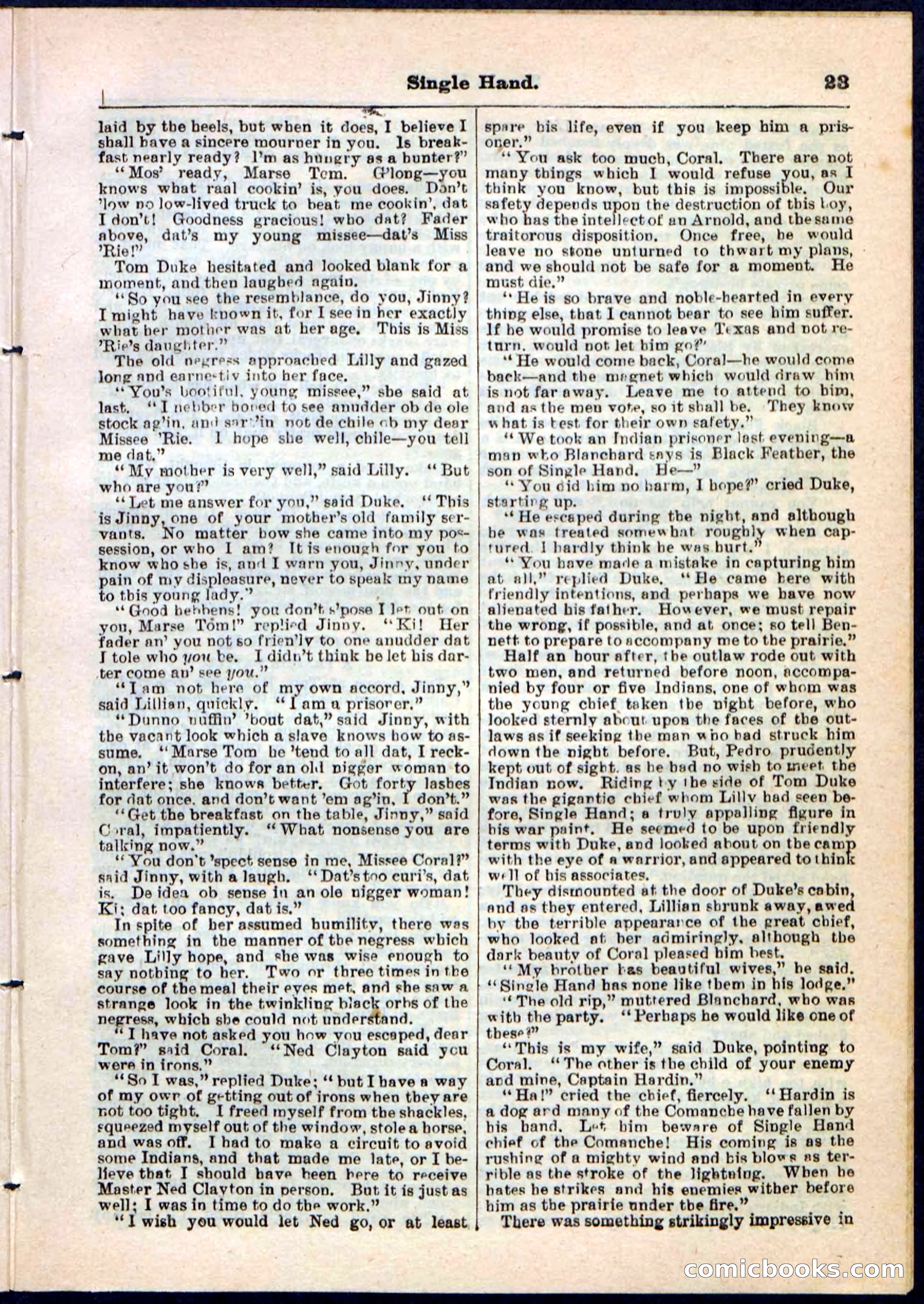 Beadle's Pocket Library No. 50 — page 23 of 32