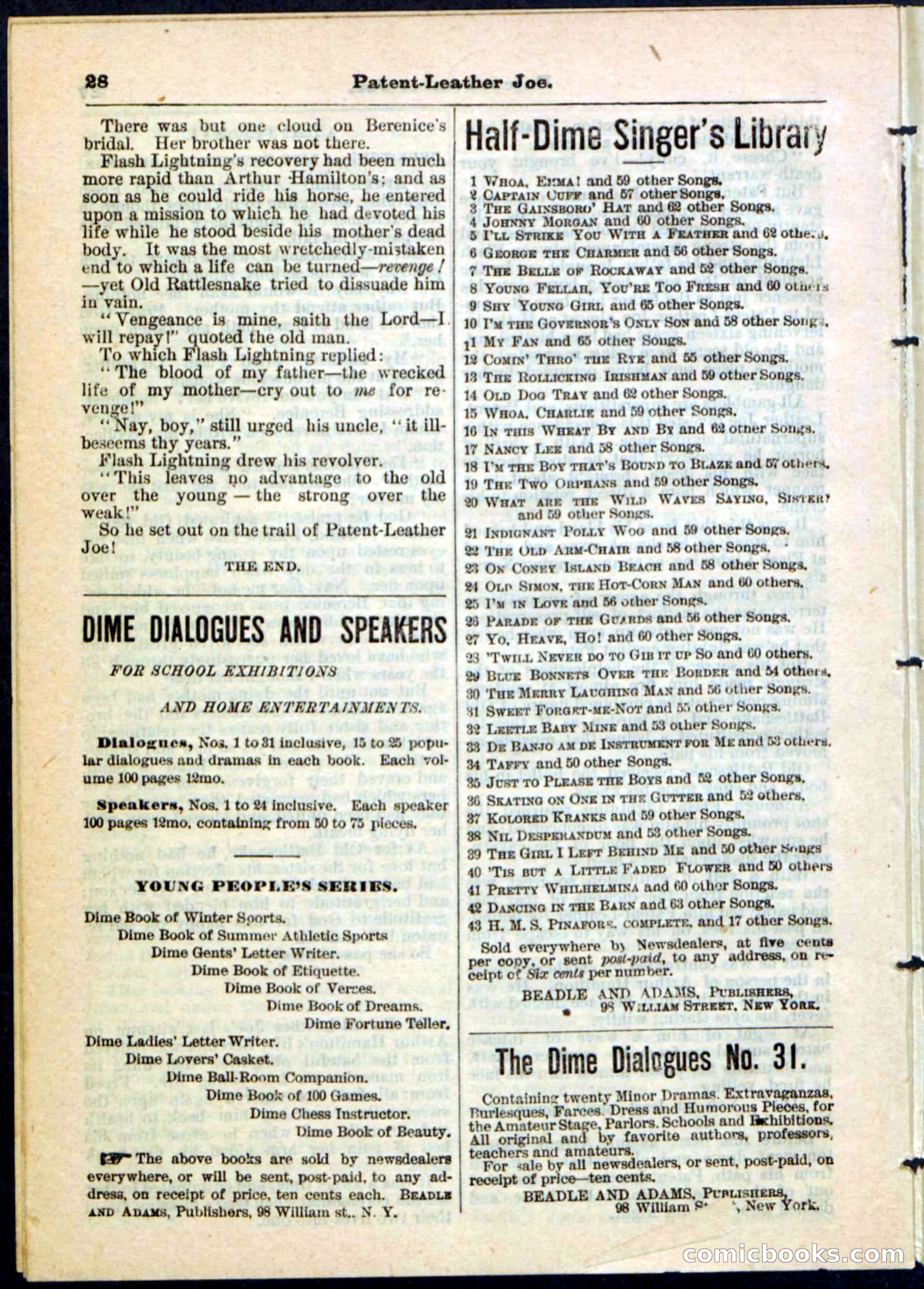Beadle's Pocket Library No. 51 — page 28 of 32