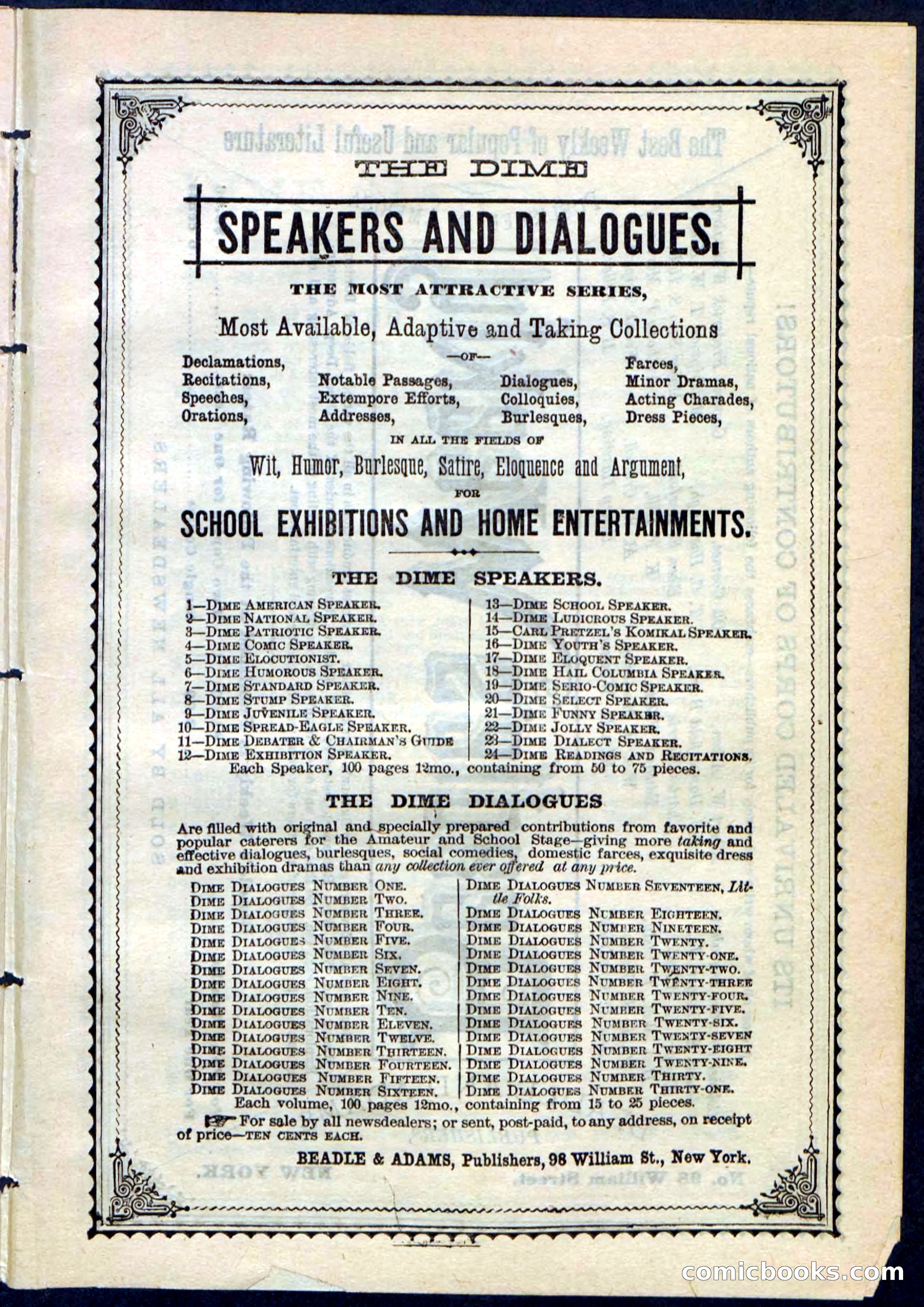 Beadle's Pocket Library No. 51 — page 29 of 32