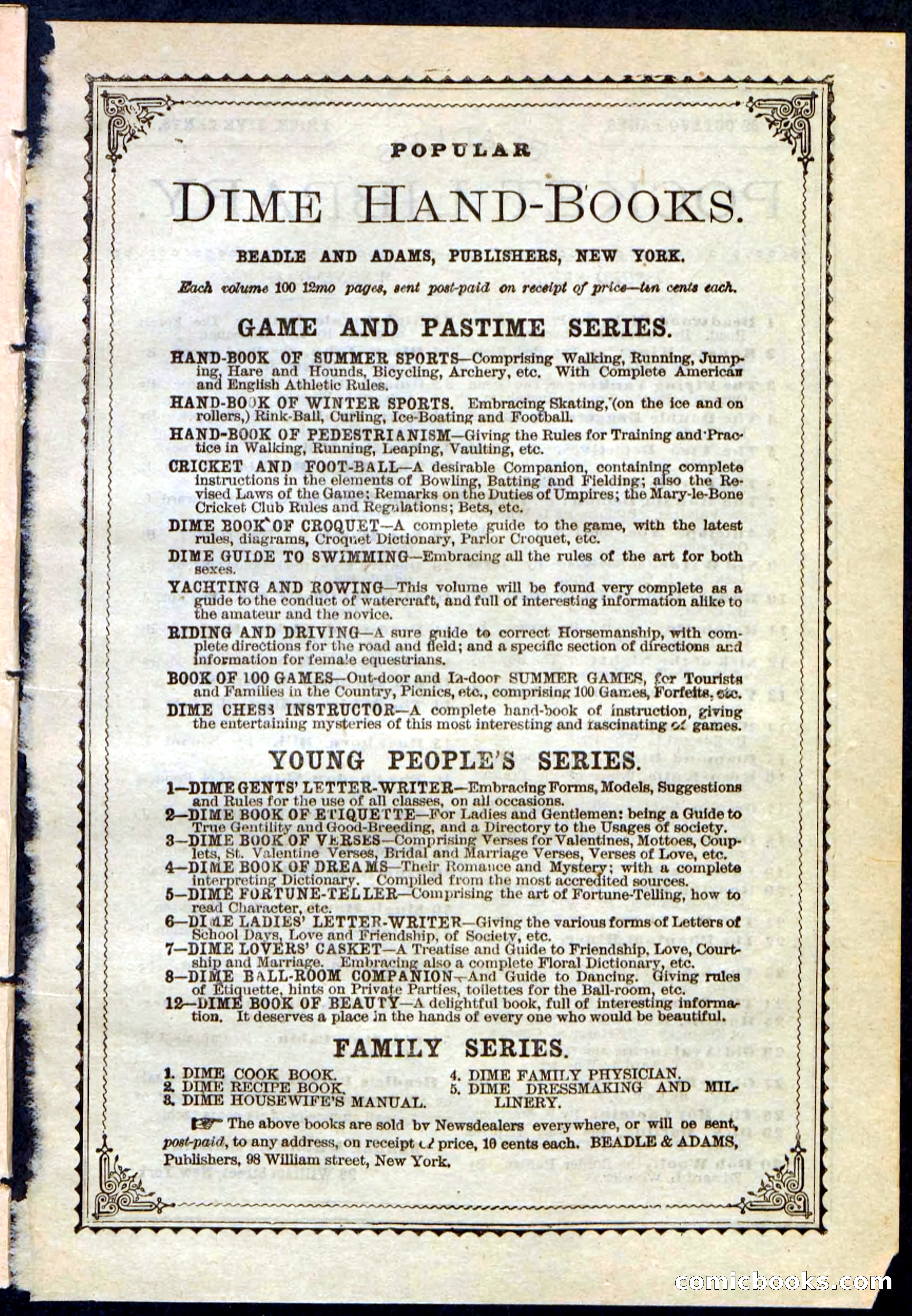 Beadle's Pocket Library No. 51 — page 31 of 32
