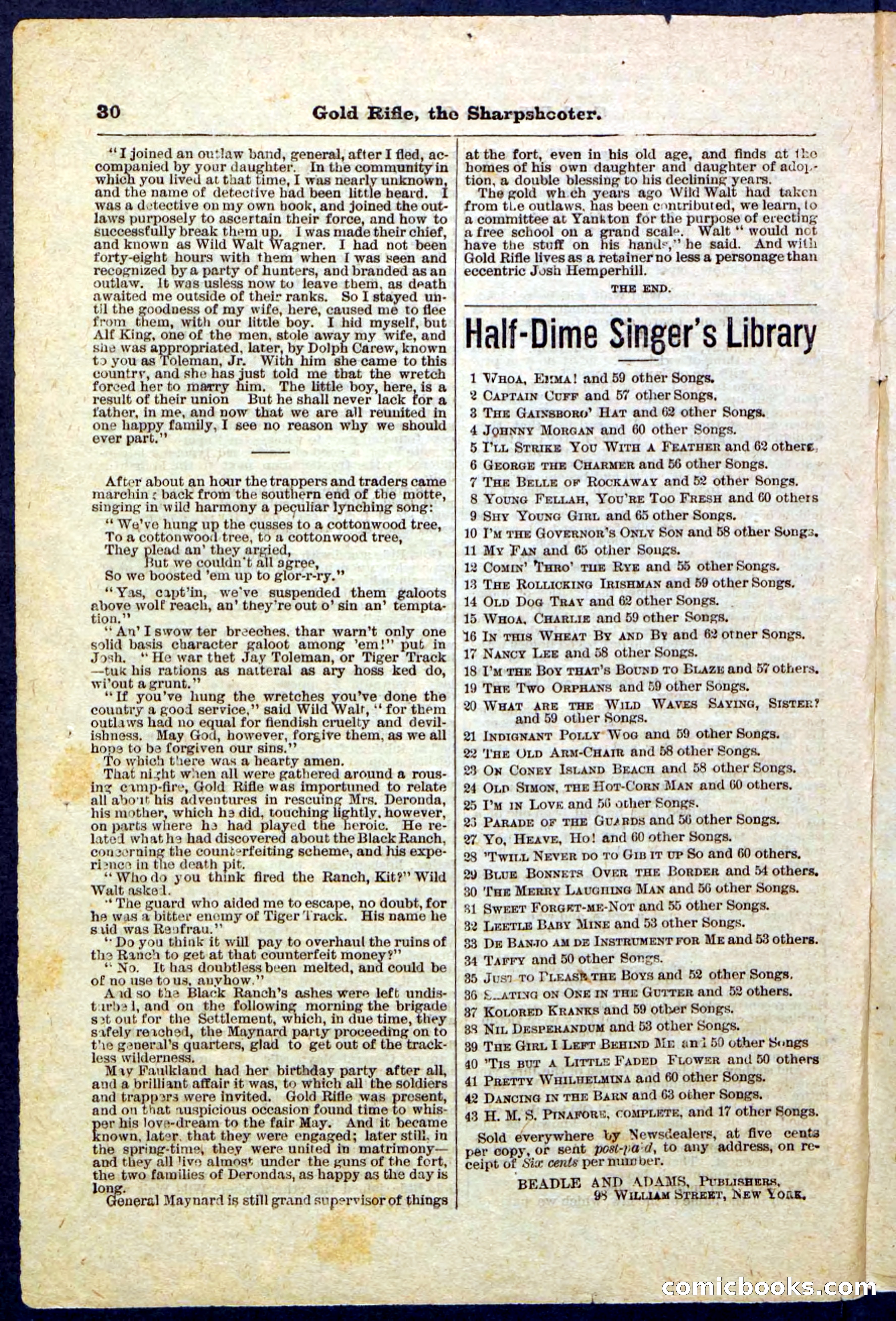 Beadle's Pocket Library, No. 53 — page 30 of 32