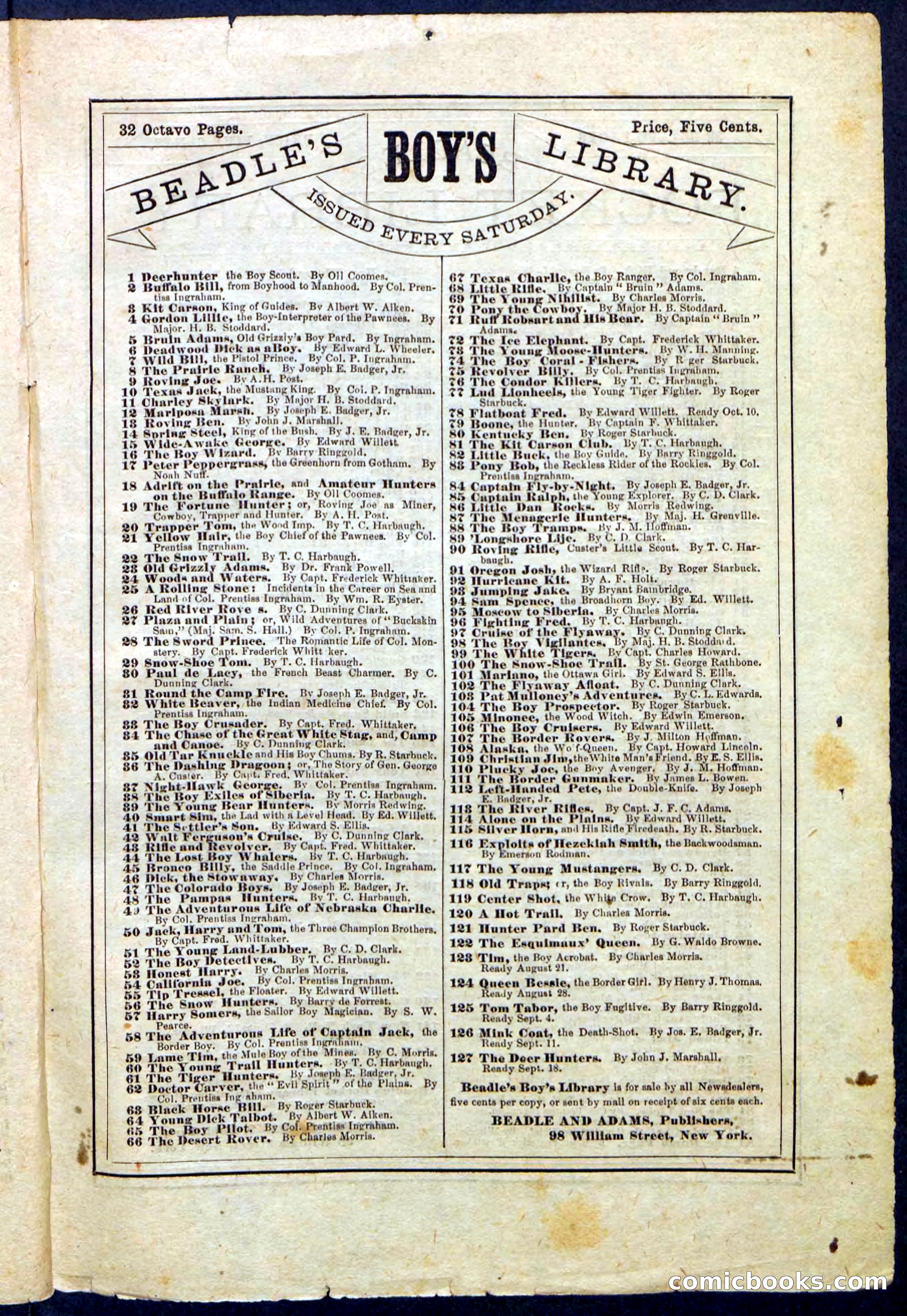 Beadle's Pocket Library, No. 53 — page 31 of 32