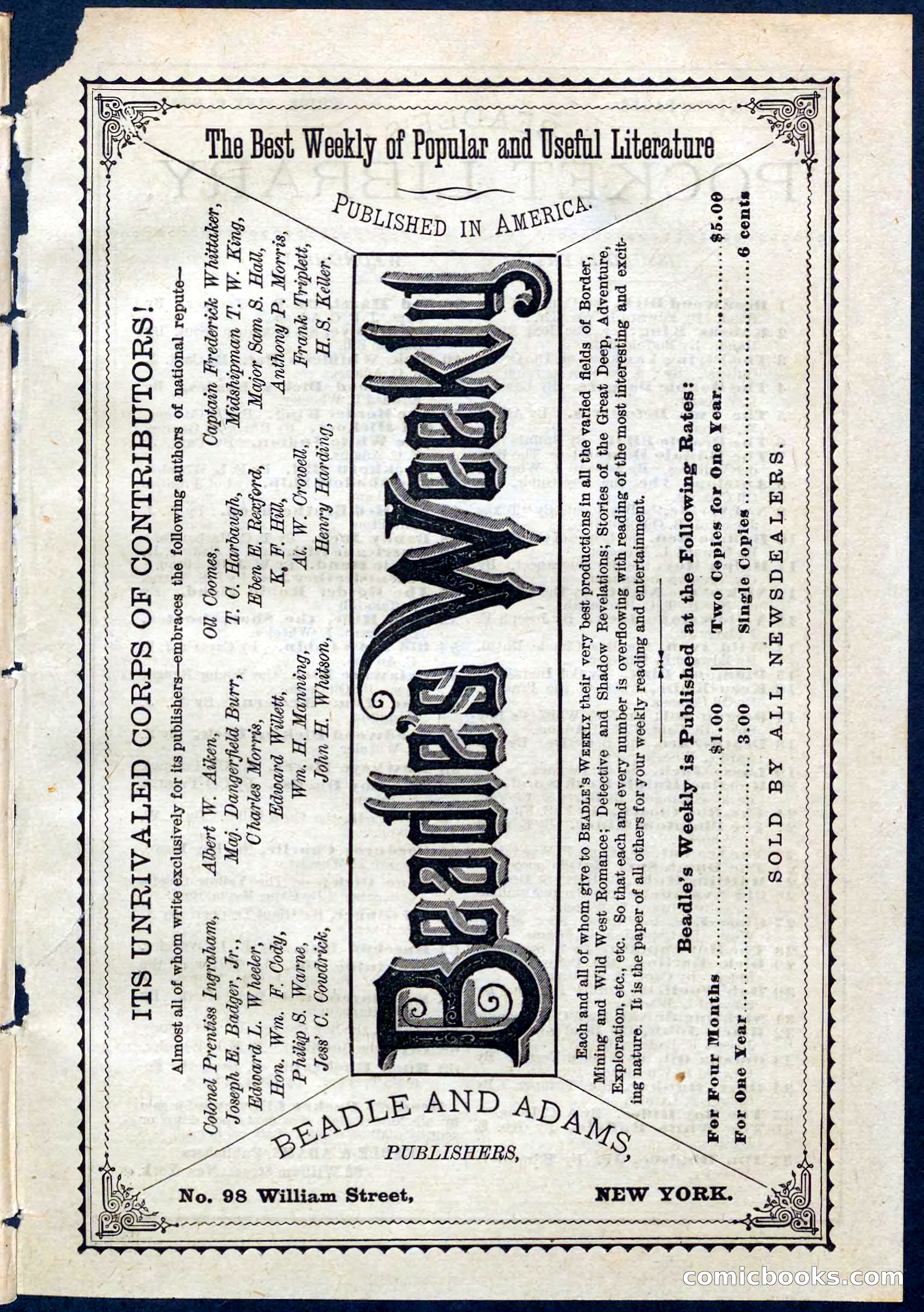 Beadle's Pocket Library, No. 55 — page 31 of 32