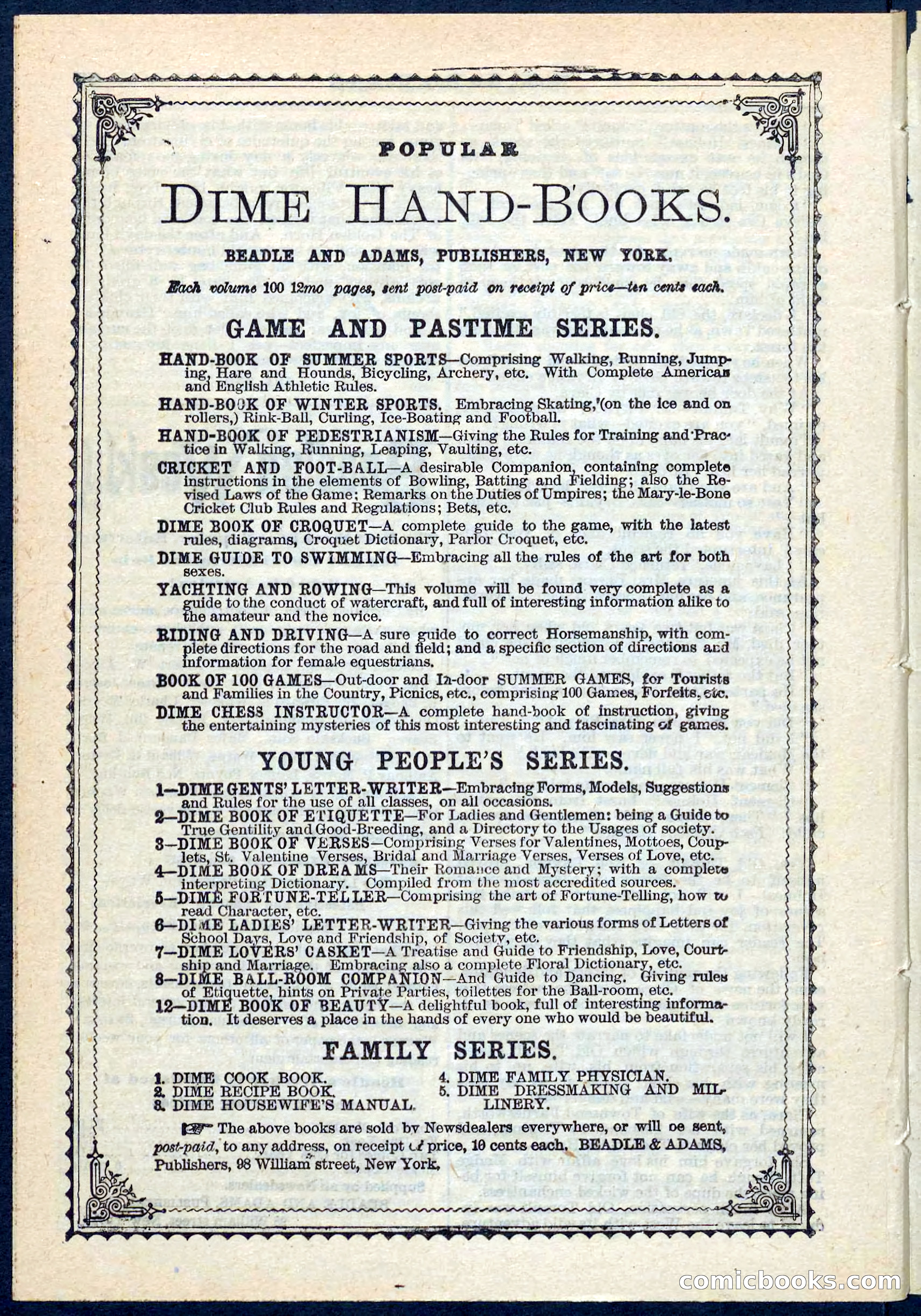Beadle's Pocket Library No. 67 — page 30 of 32