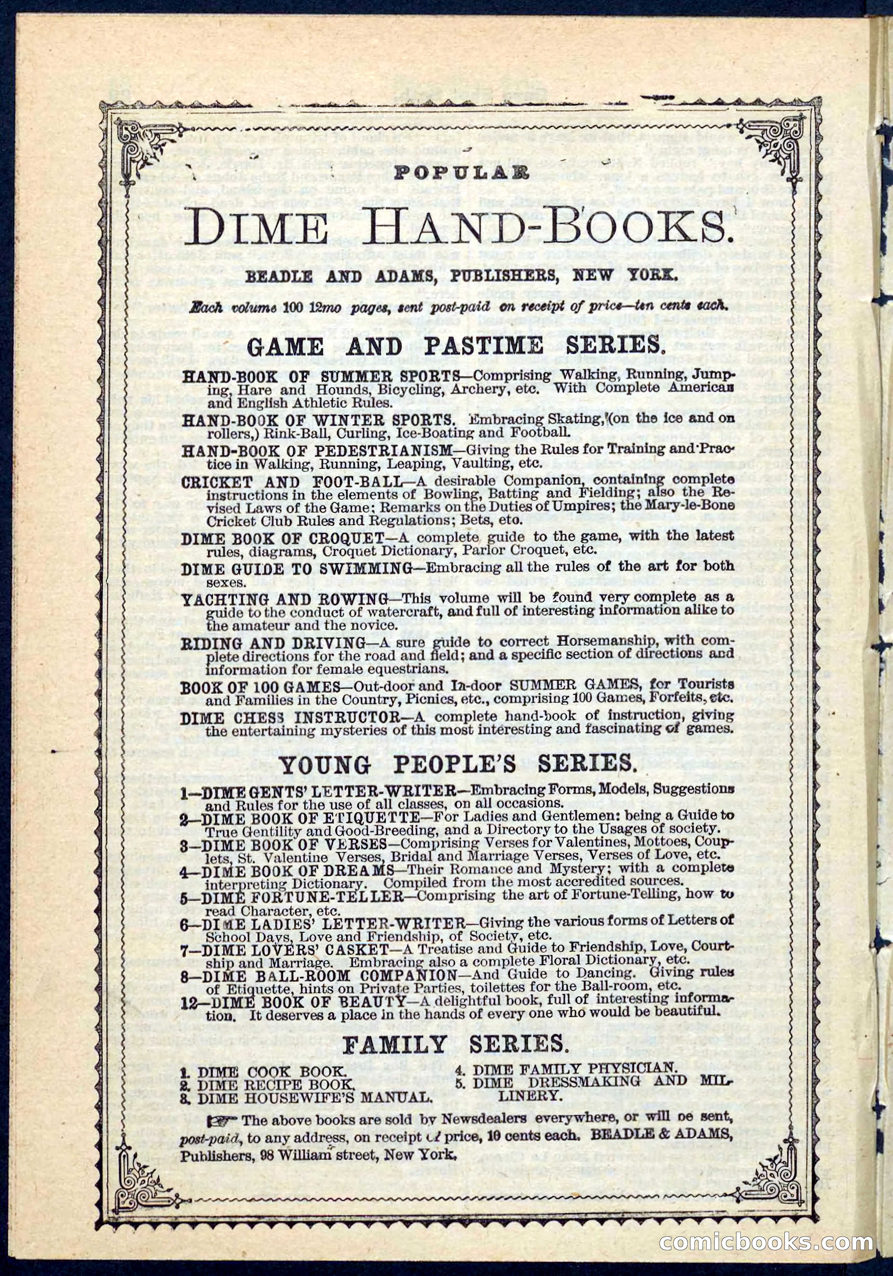 Beadle's Pocket Library No. 70 — page 30 of 32