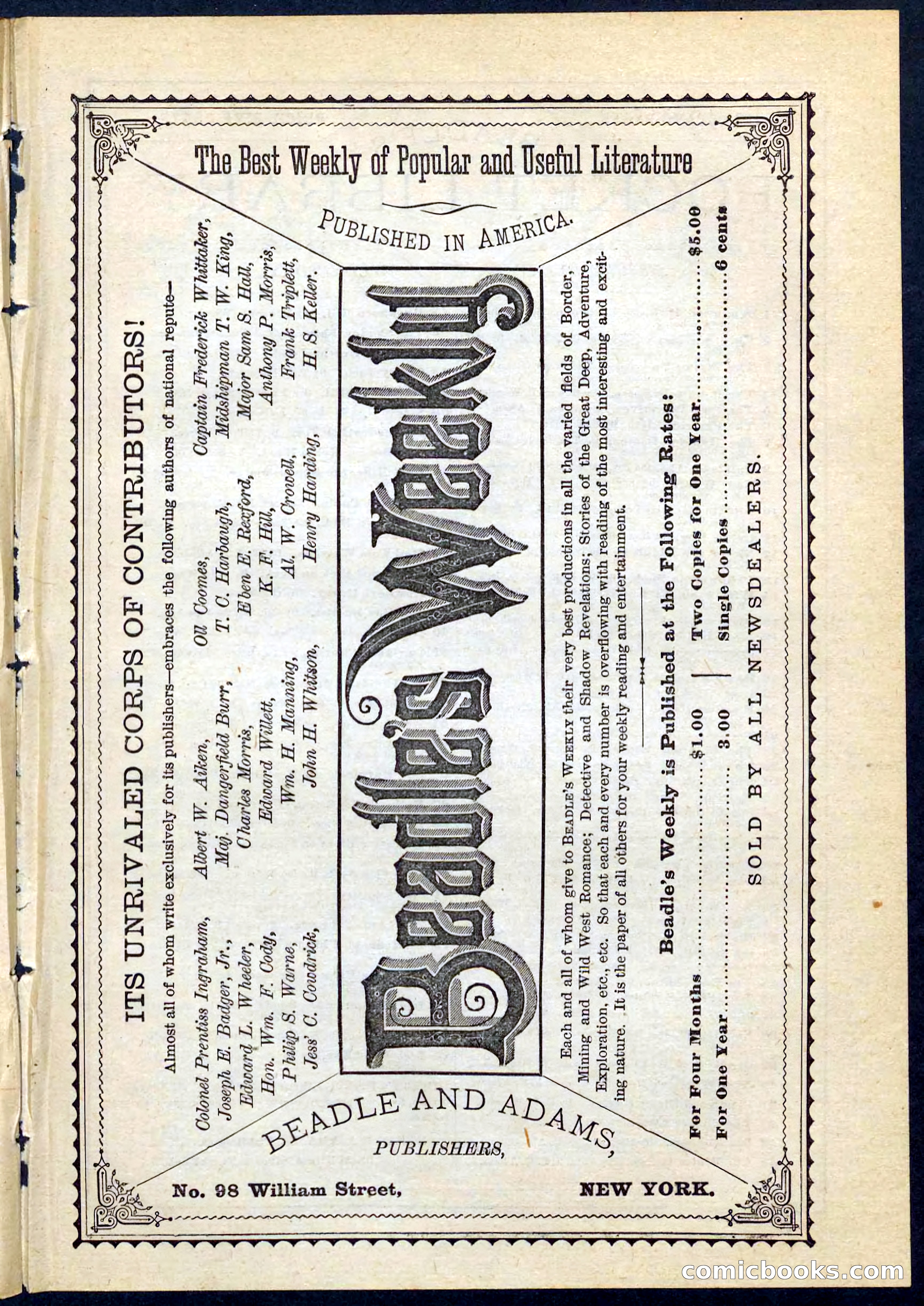 Beadle's Pocket Library No. 70 — page 31 of 32