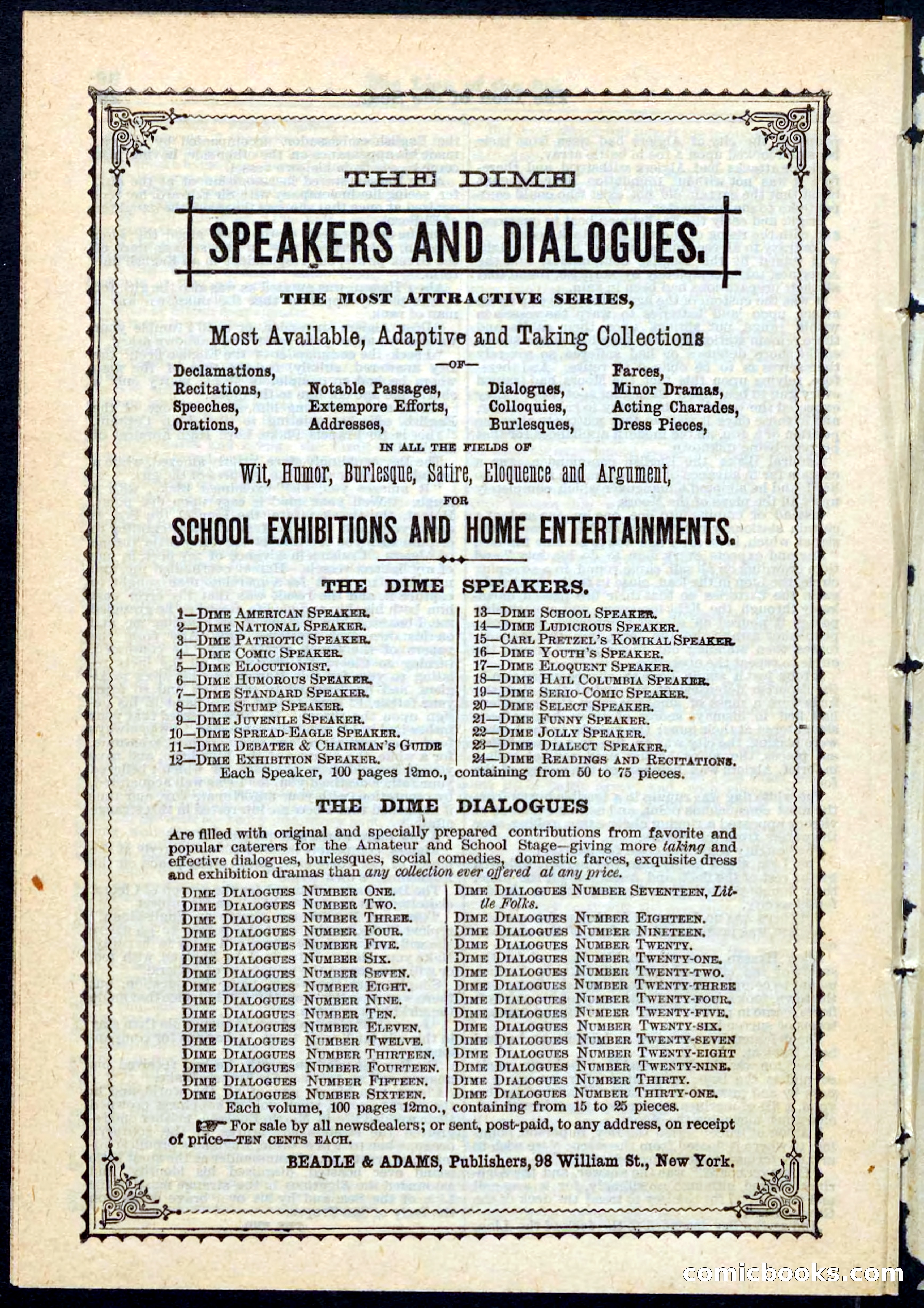 Beadle's Pocket Library No. 72 — page 30 of 32