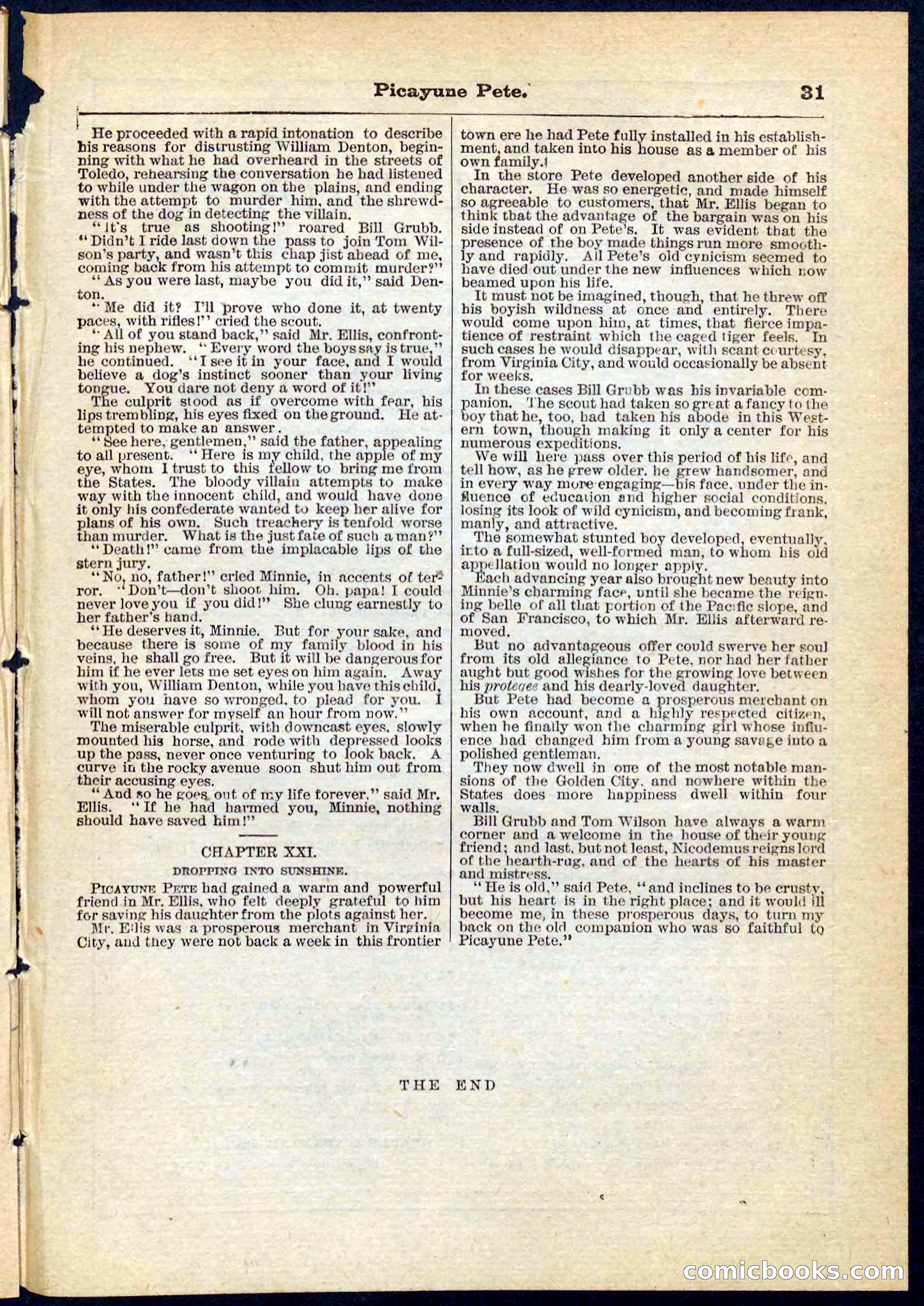 Beadle's Pocket Library No. 74 — page 31 of 32