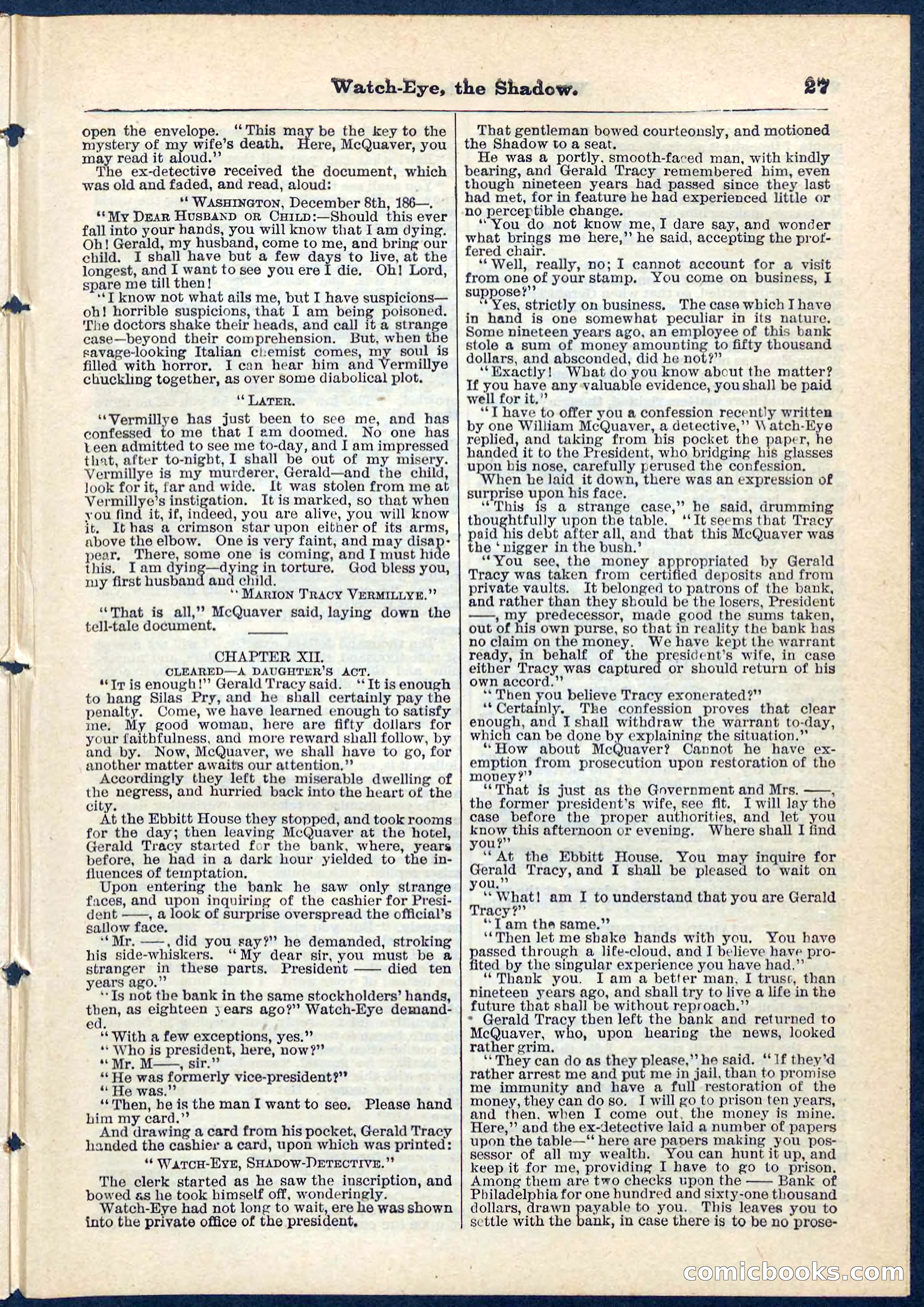 Beadle's Pocket Library No. 76 — page 27 of 32
