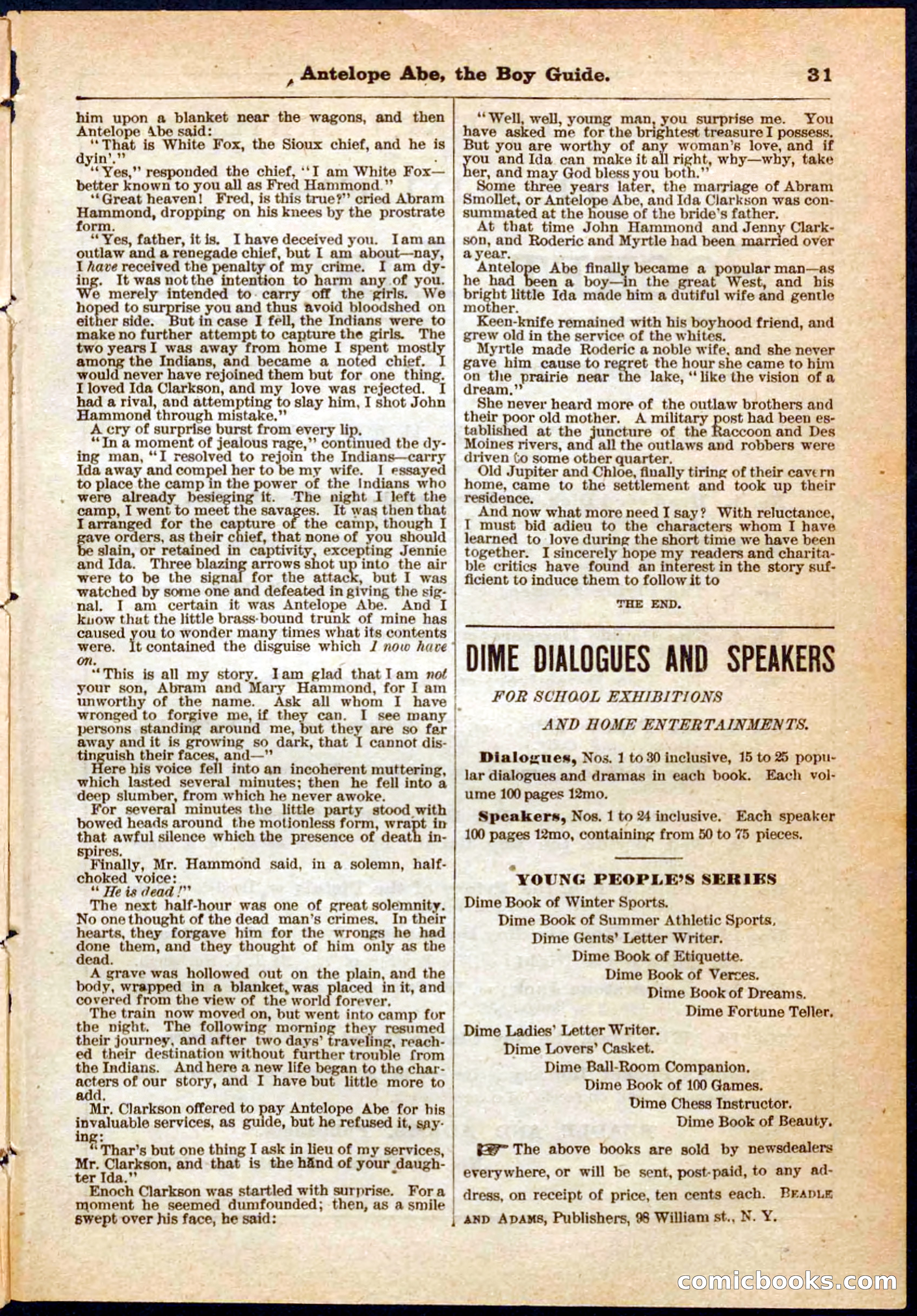 Beadle's Pocket Library No. 8 — page 31 of 32