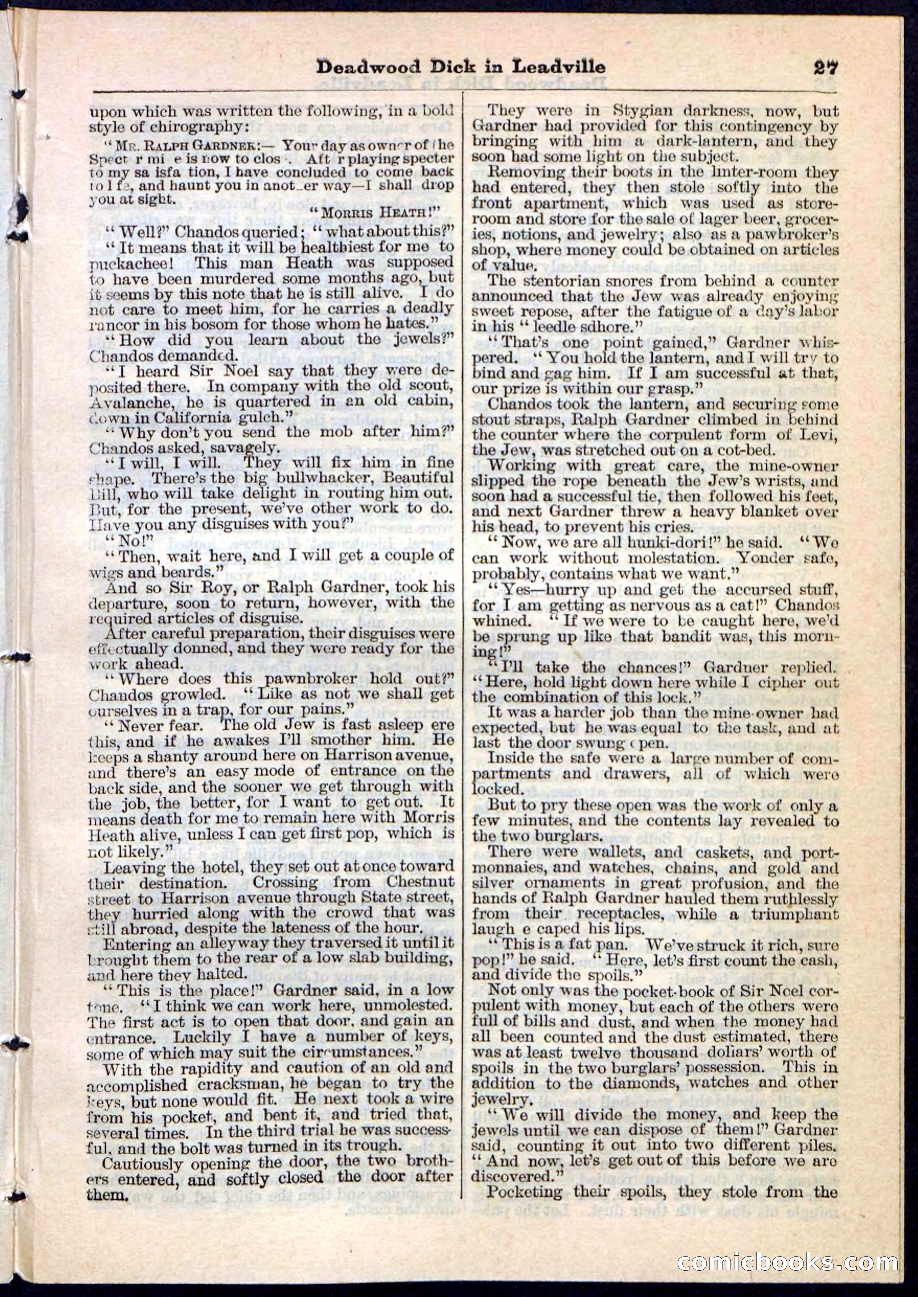 Beadle's Pocket Library No. 88 — page 27 of 32