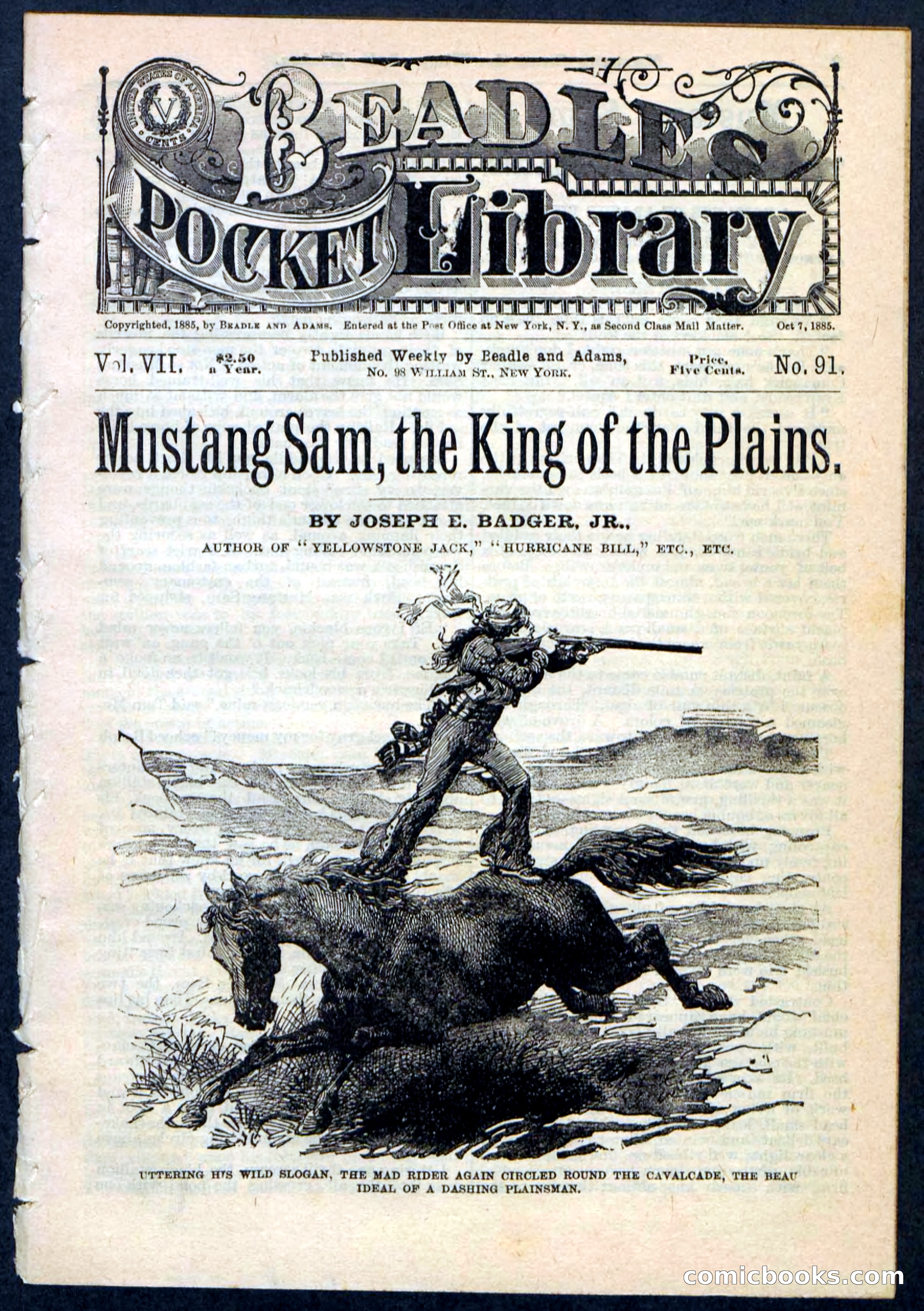 Beadle's Pocket Library No. 91 — page 1 of 32