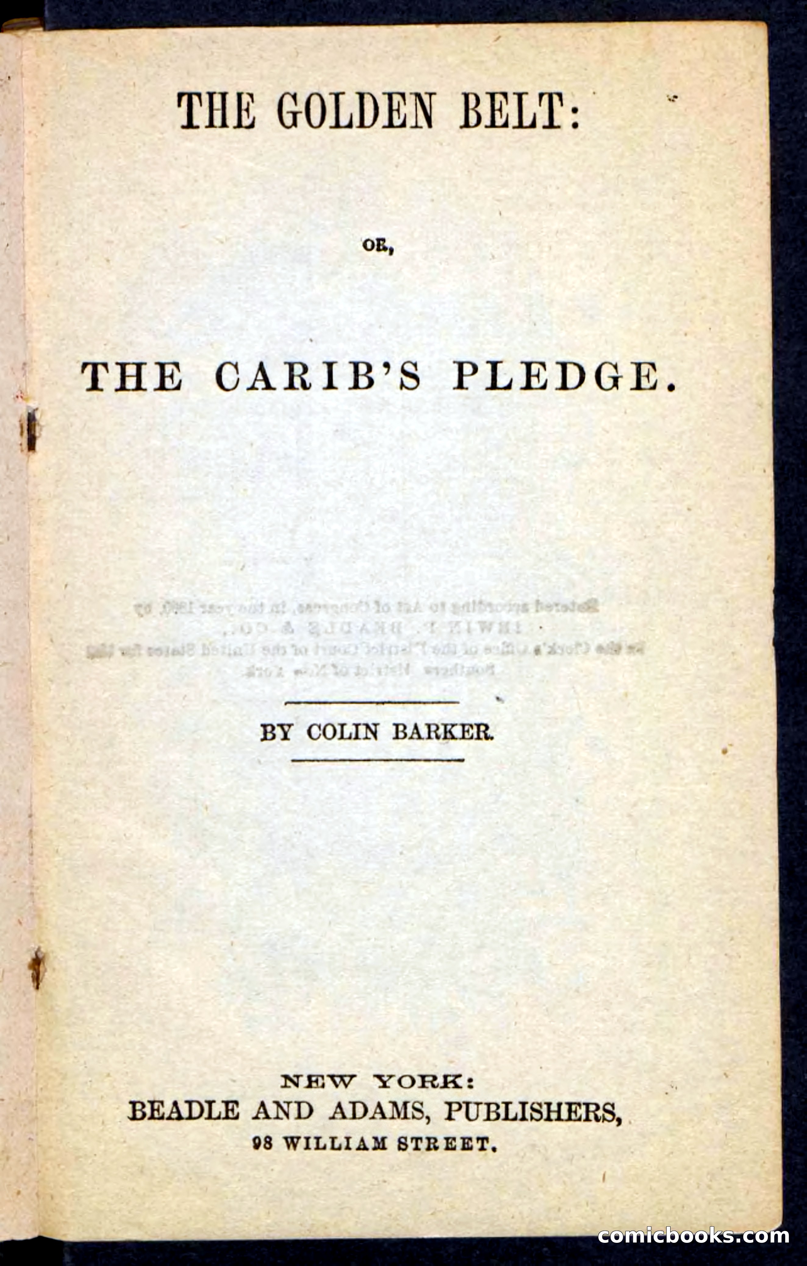 Beadle's Pocket Novels No. 230: The Golden Belt — page 3 of 100