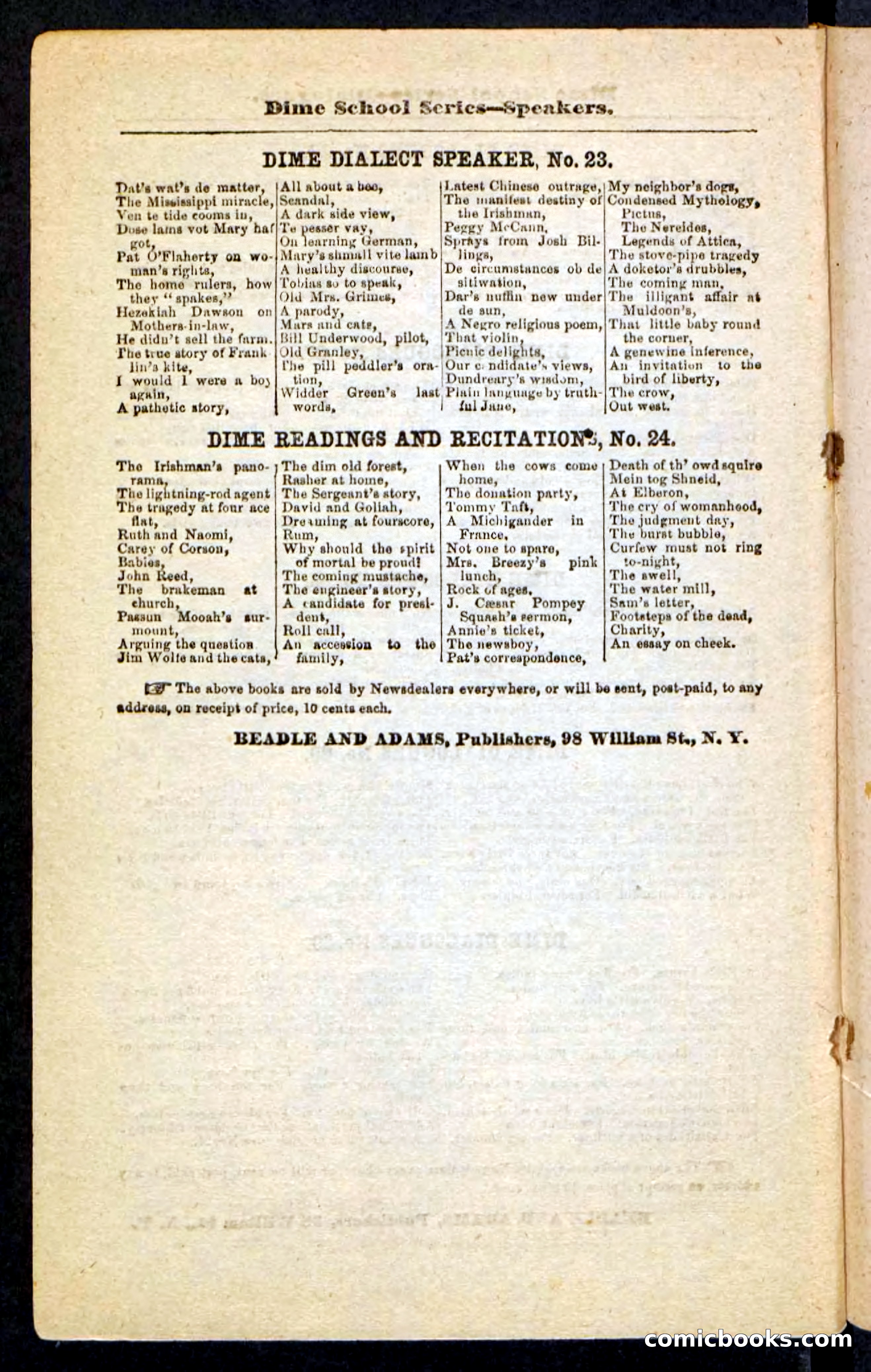 Beadle's Pocket Novels No. 230: The Golden Belt — page 98 of 100
