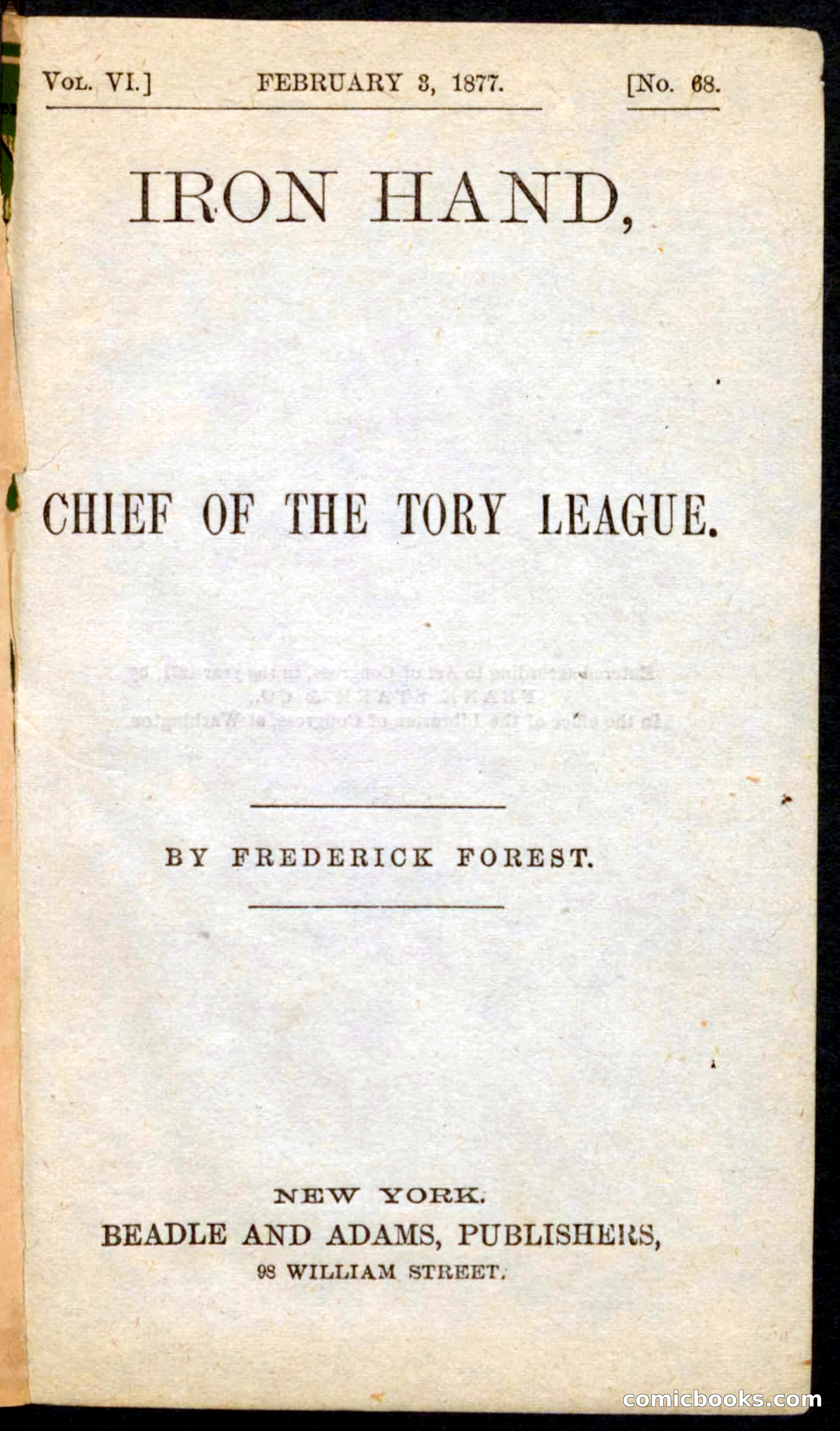 Beadle's Pocket Novels No. 68: Iron Hand, the Tory Chief — page 3 of 100
