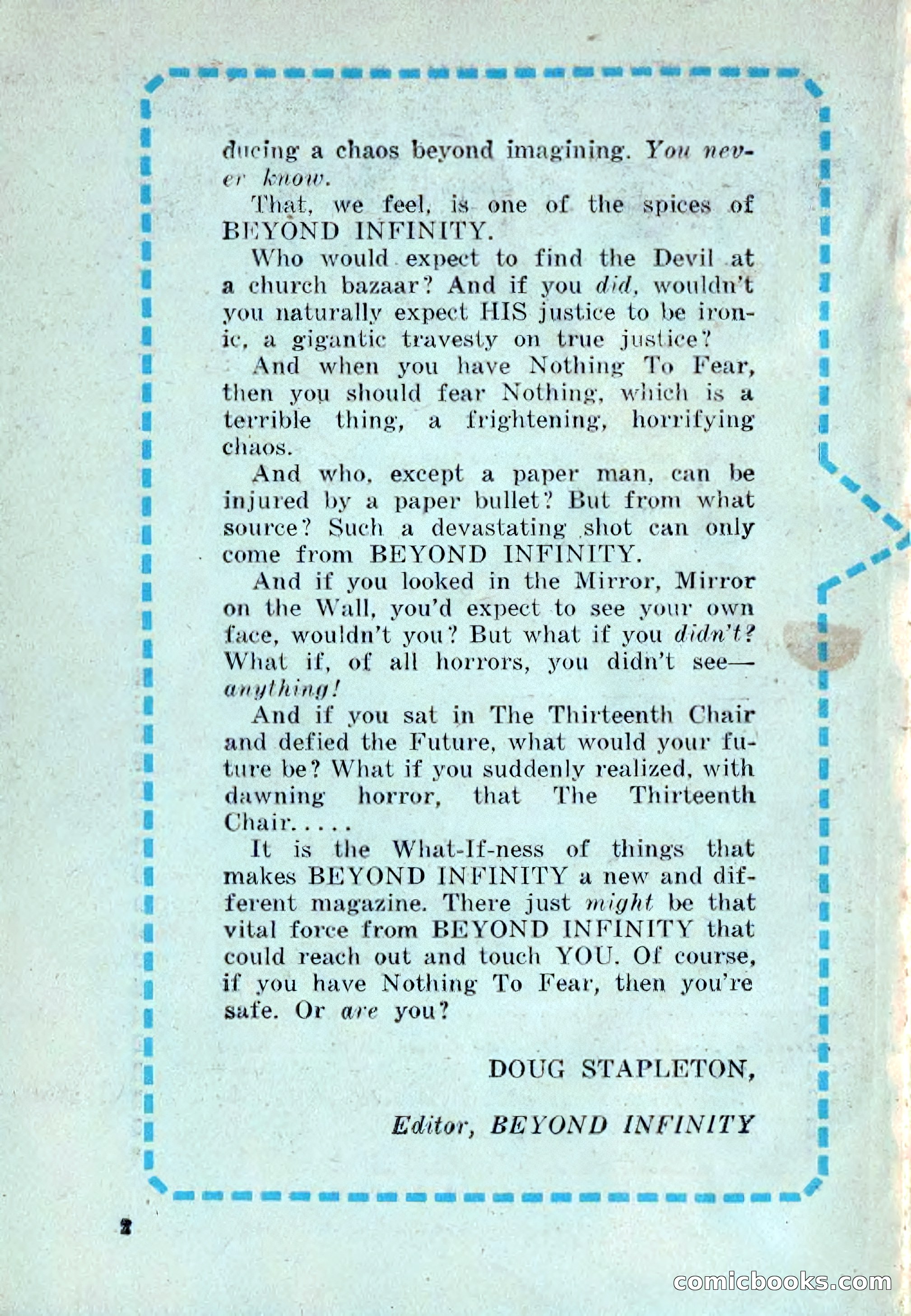 Beyond Infinity, Vol. 1, No. 1 — page 5 of 165