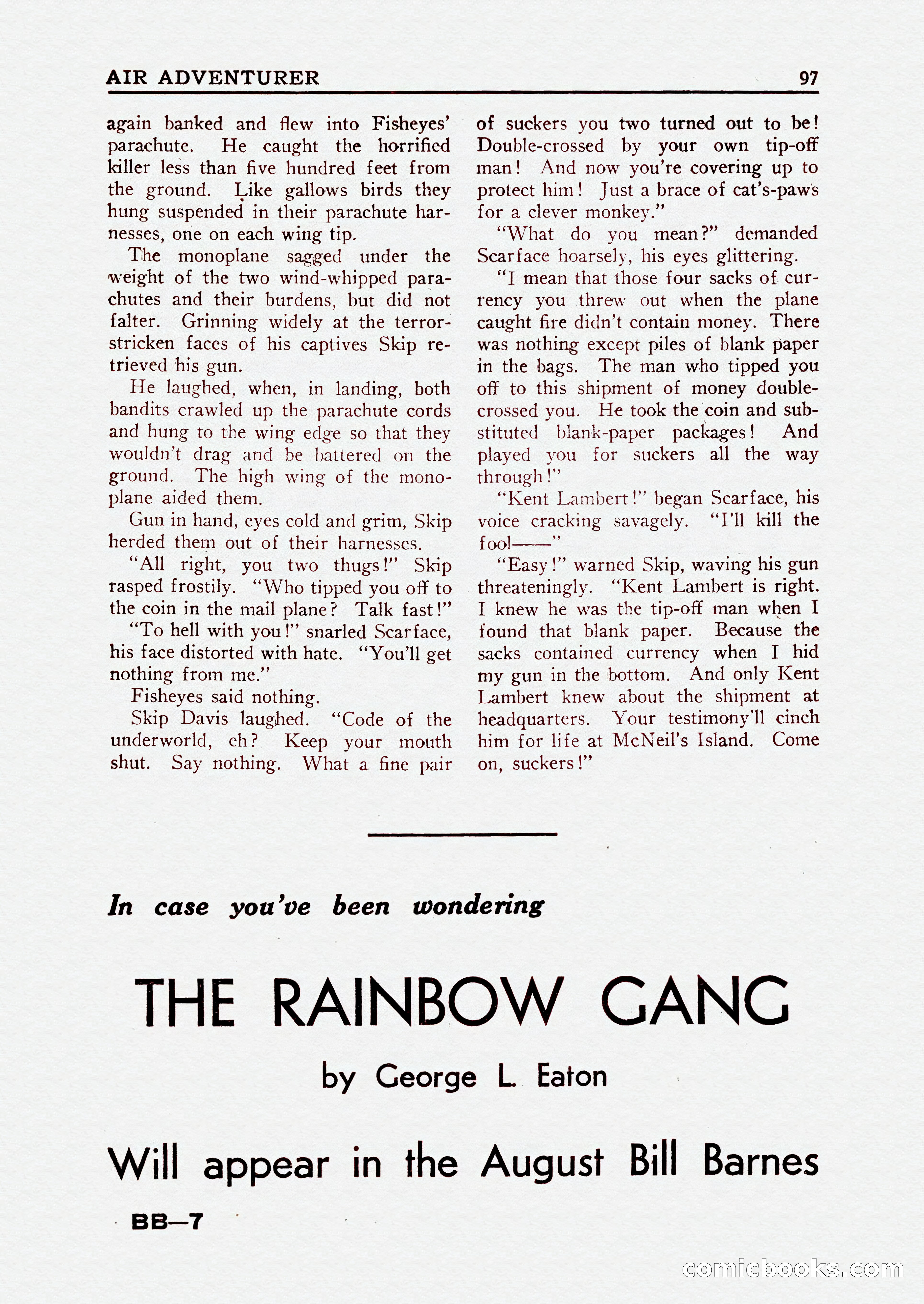 Bill Barnes Air Adventurer, July 1935 — page 99 of 132
