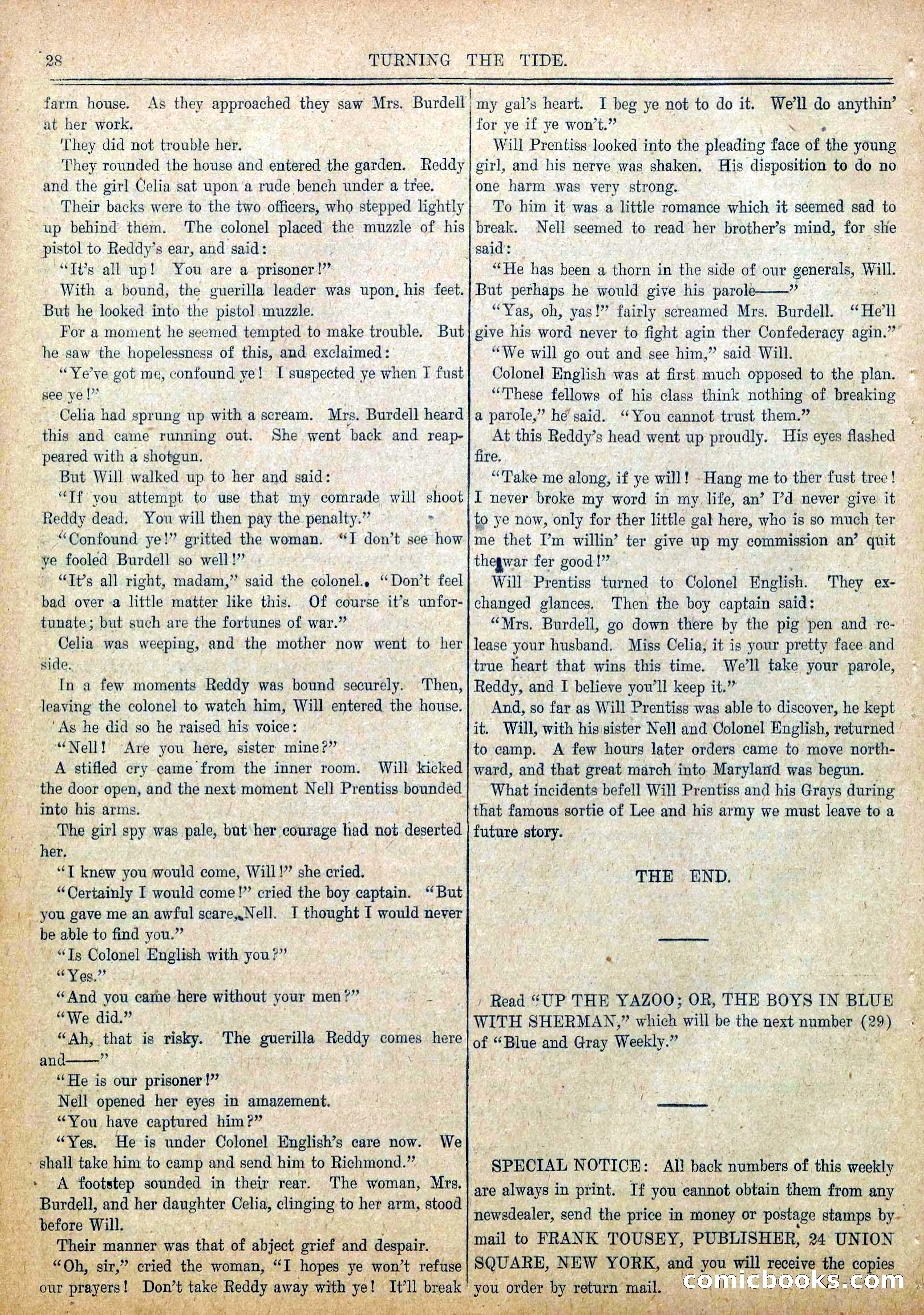 Blue and Gray Weekly, No. 28 — page 30 of 36