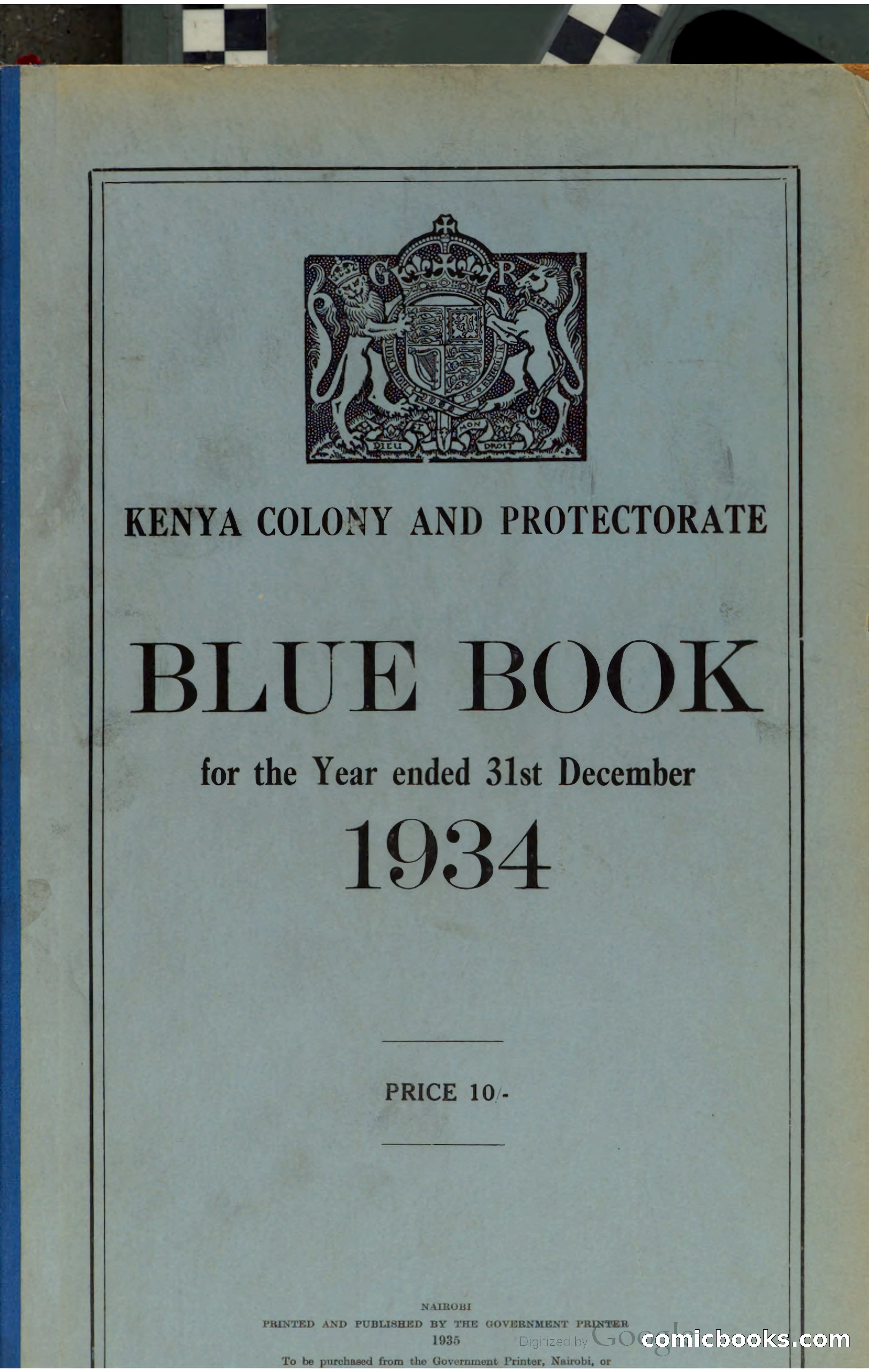 Kenya Colony and Protectorate Blue Book — page 2 of 400
