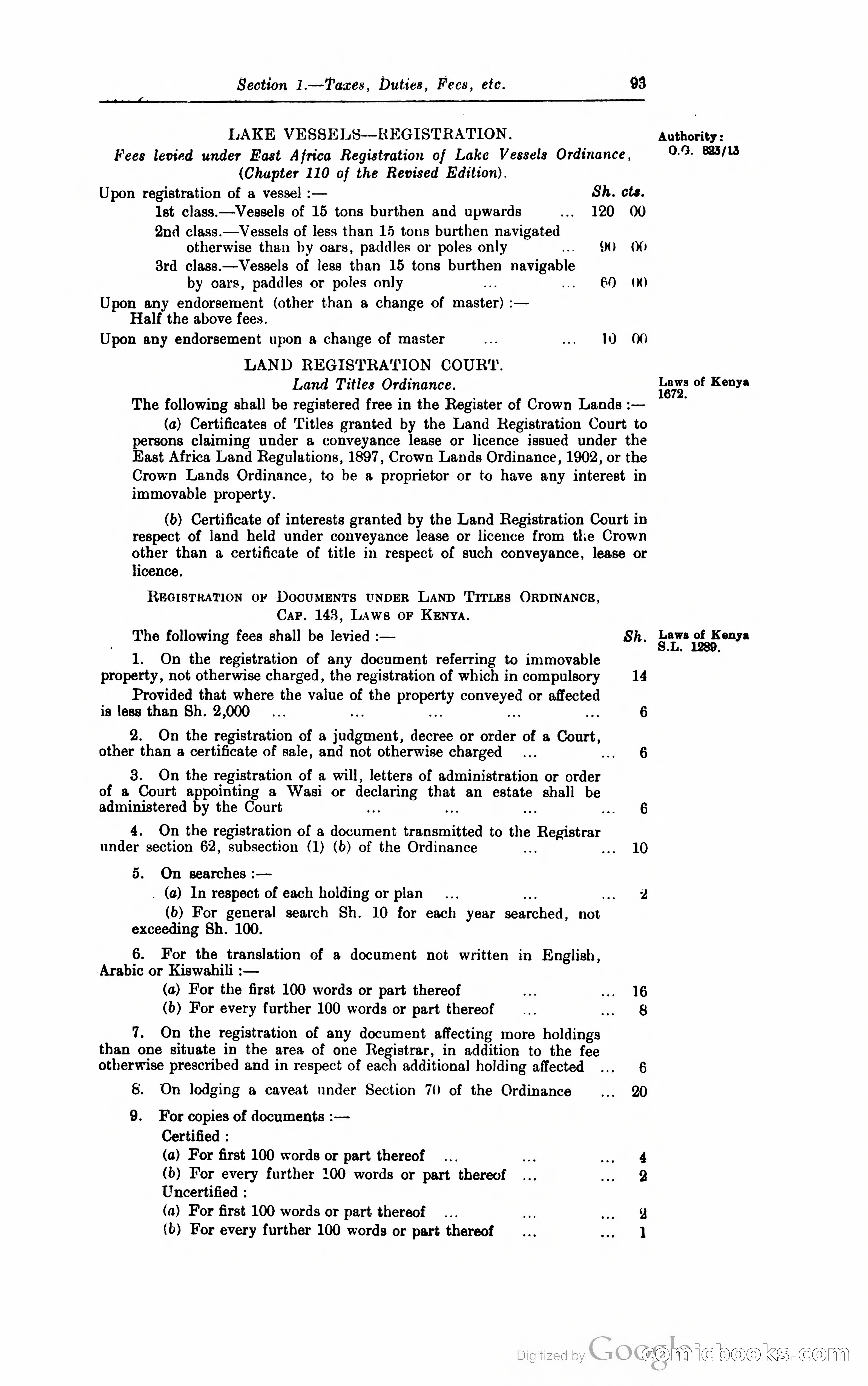 Kenya Colony and Protectorate Blue Book — page 104 of 400