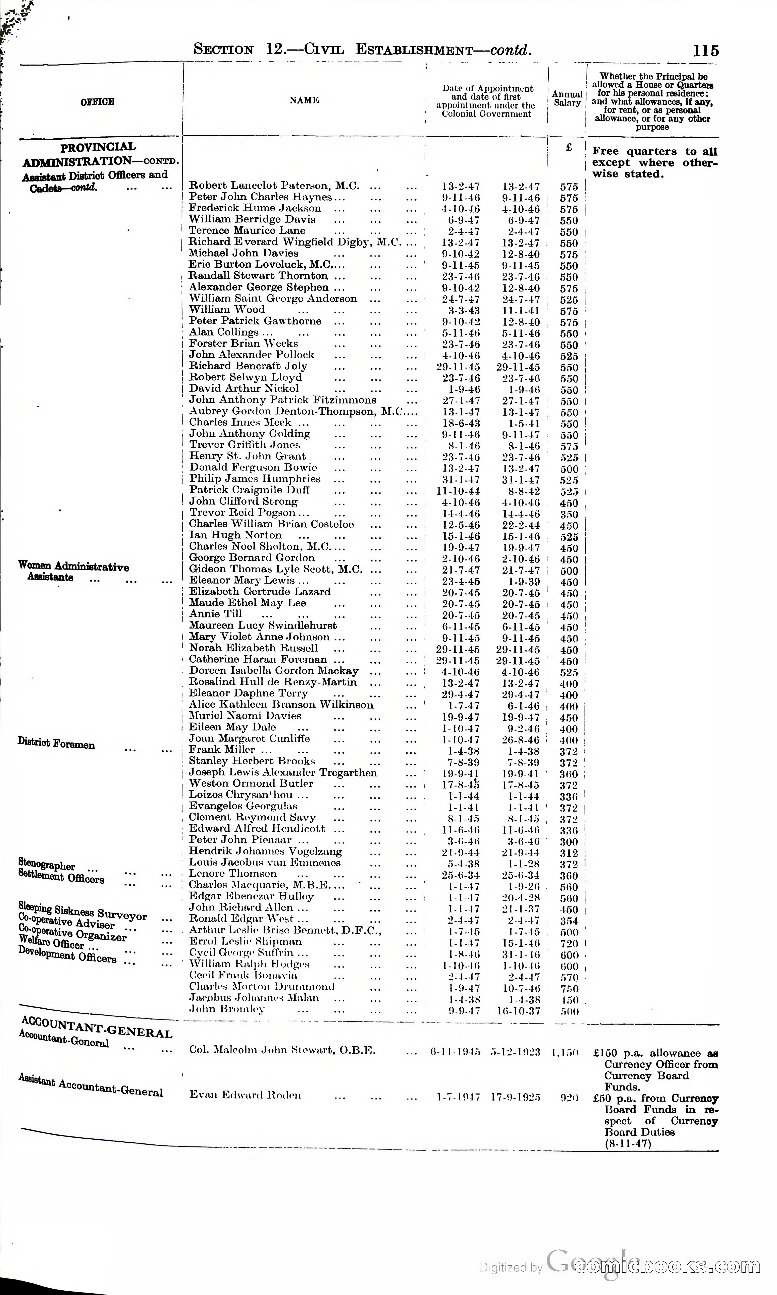 Tanganyika Territory Blue Book for the year ended 31st December 1947 — page 124 of 400