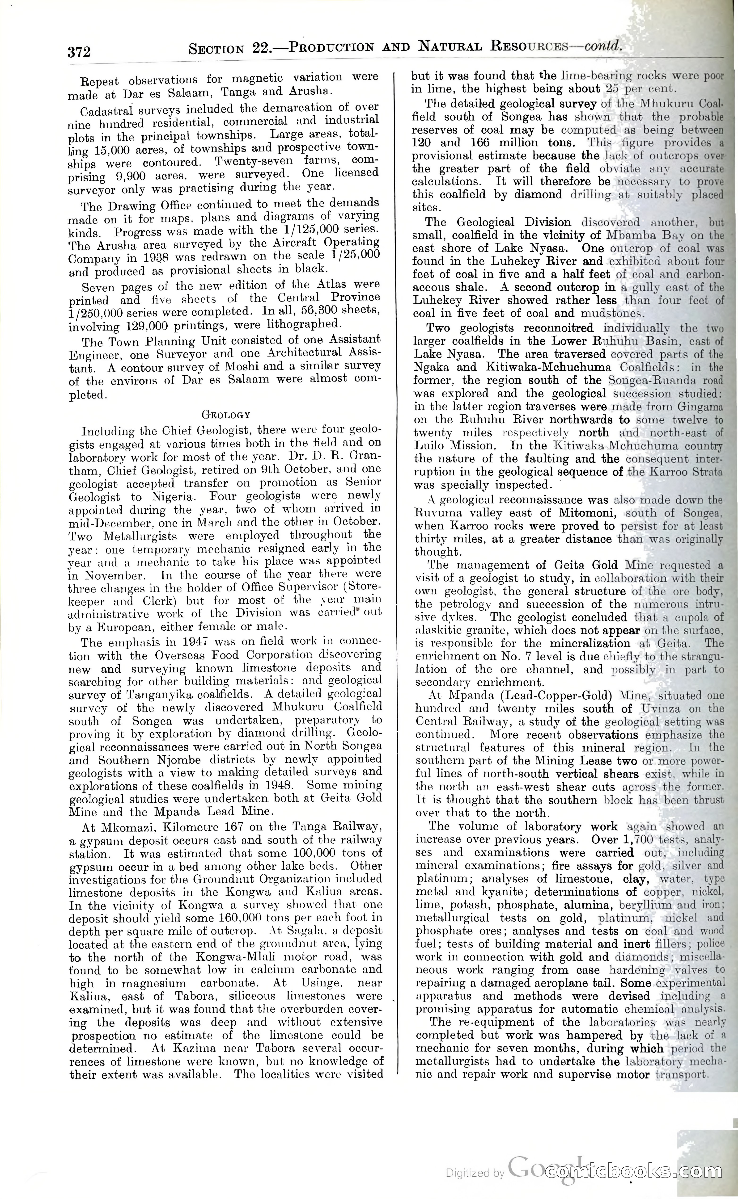 Tanganyika Territory Blue Book for the year ended 31st December 1947 — page 381 of 400