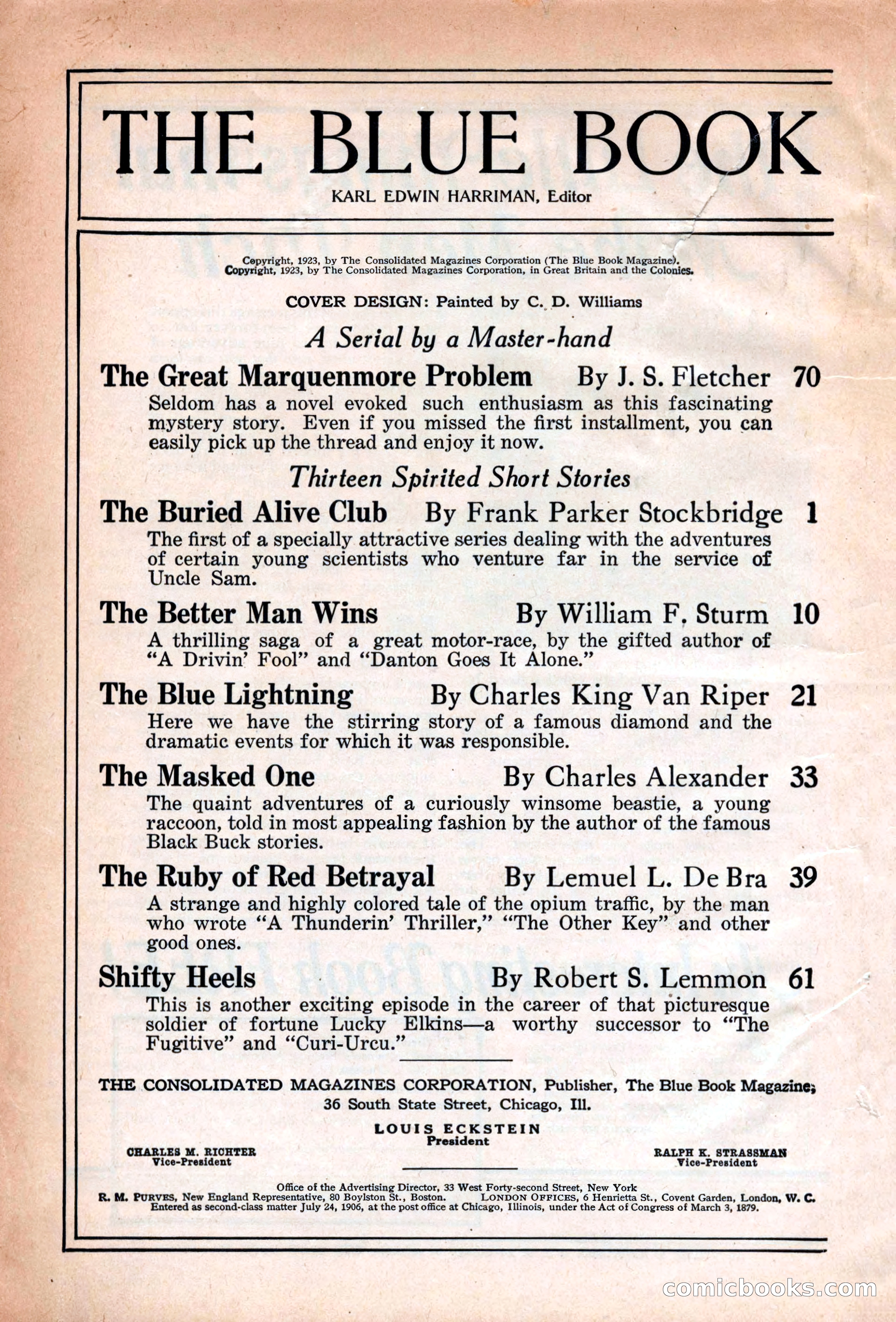 The Blue Book Magazine, June 1923 — page 4 of 212