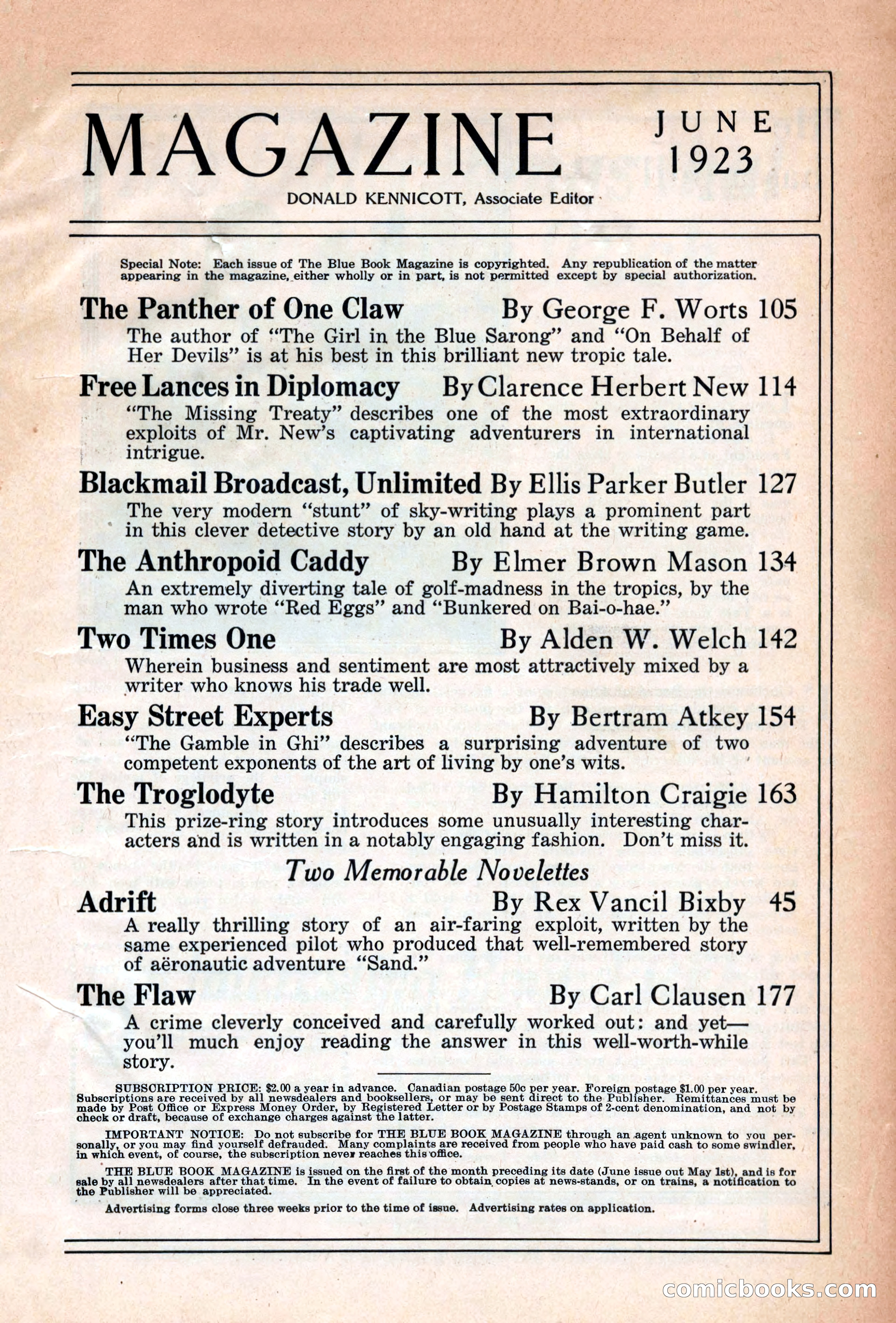 The Blue Book Magazine, June 1923 — page 5 of 212