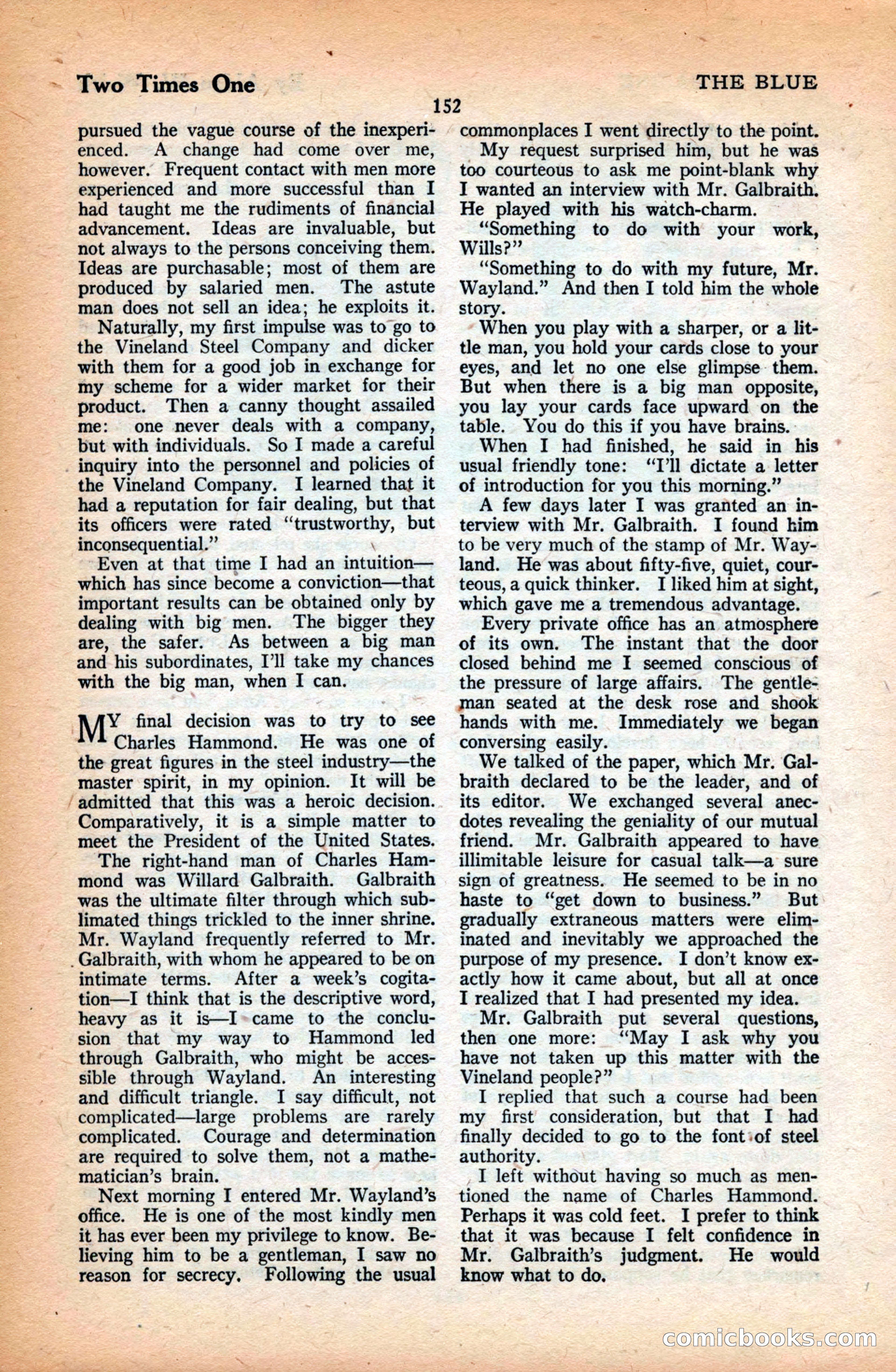 The Blue Book Magazine, June 1923 — page 158 of 212